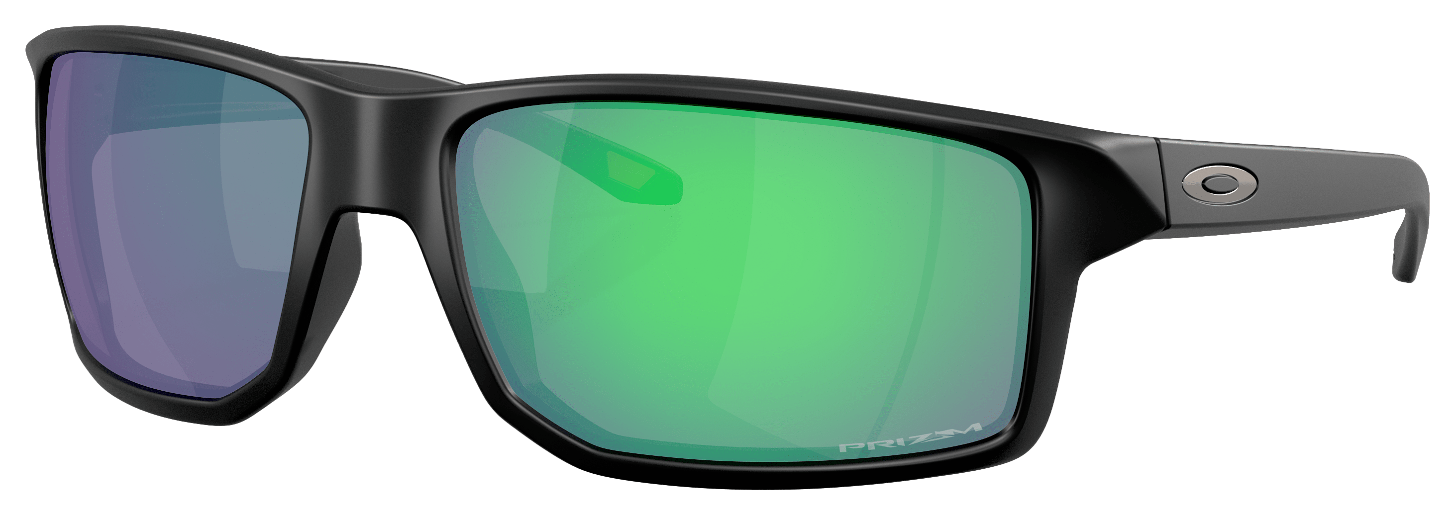 Image of Oakley Gibston XL OO9470 Prizm Grey Mirror Sunglasses - Matte Black/Prizm Jade Mirror - Large