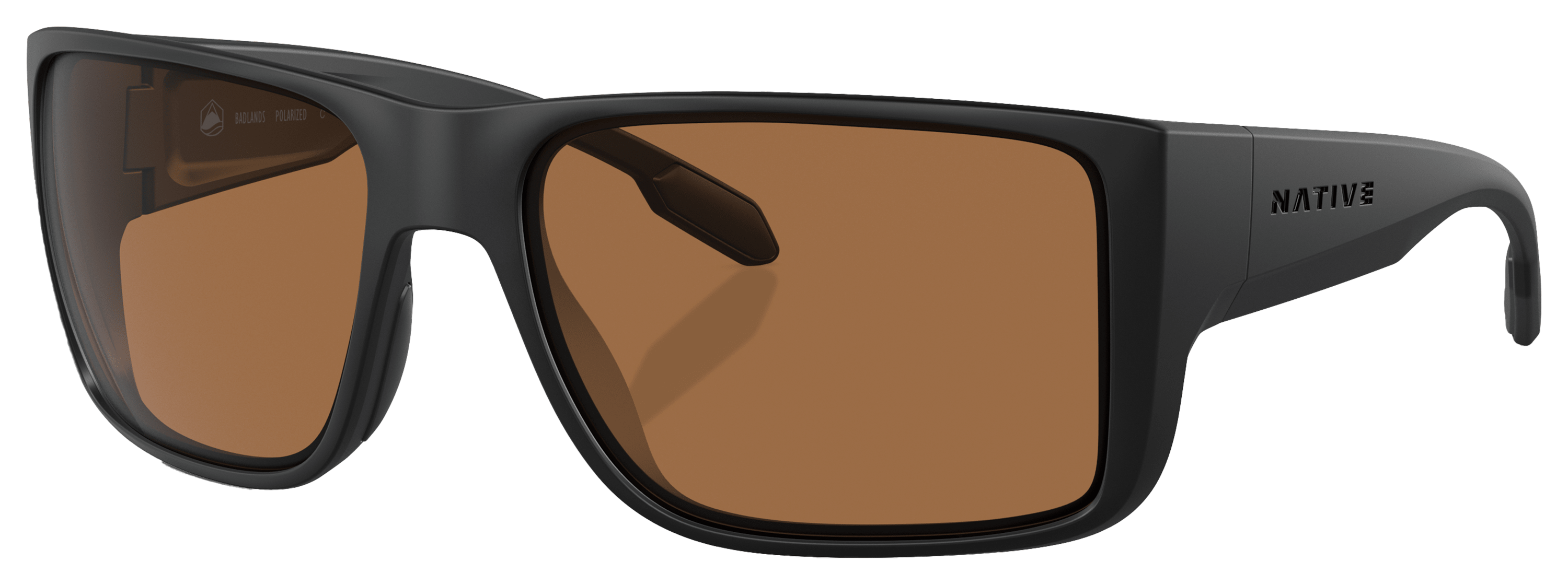 Image of Native Eyewear Badlands XD9045 Polarized Sunglasses - Matte Black/Brown - Medium