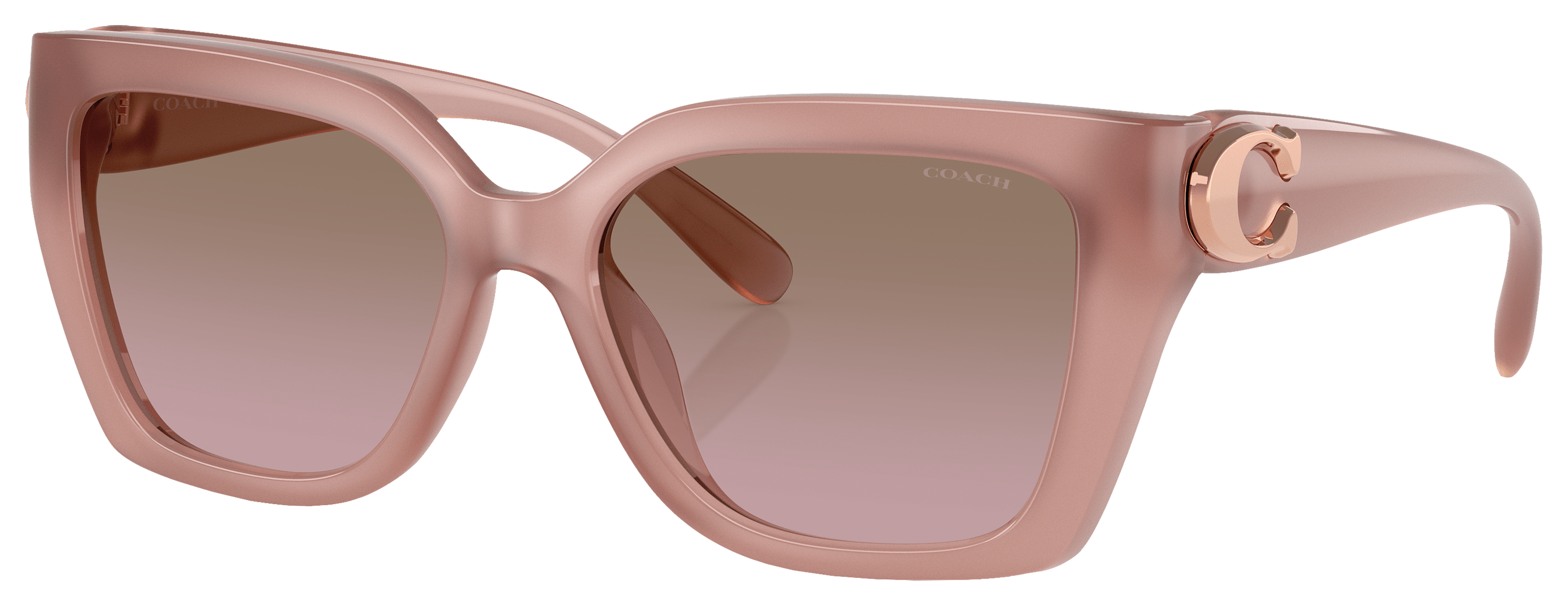 Image of Coach HC8408U Sunglasses for Ladies - Milky Buff/Brown Rose Gradient - Medium