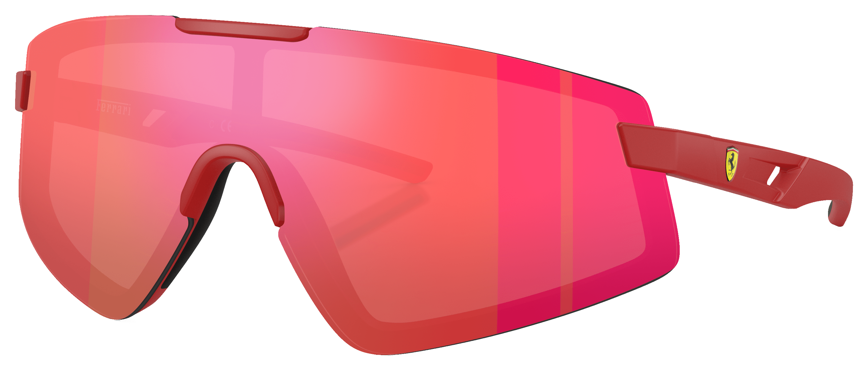 Image of Scuderia Ferrari FZ6009U Sunglasses - Matte Red/Red Mirror - X-Large