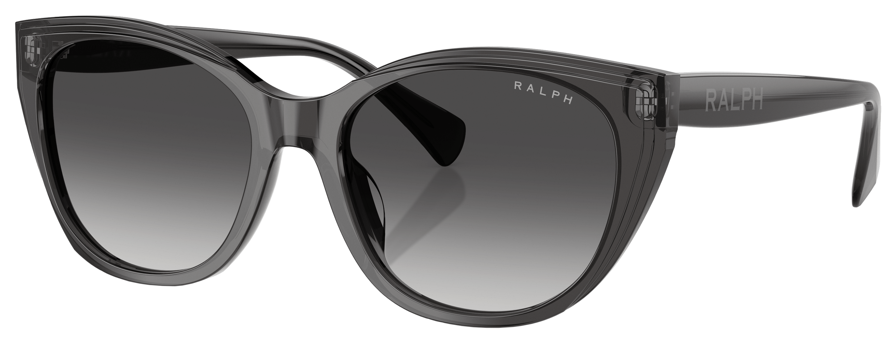 Image of Ralph RA5324U Sunglasses for Ladies - Shiny Transparent Black/Gray Gradient - Large