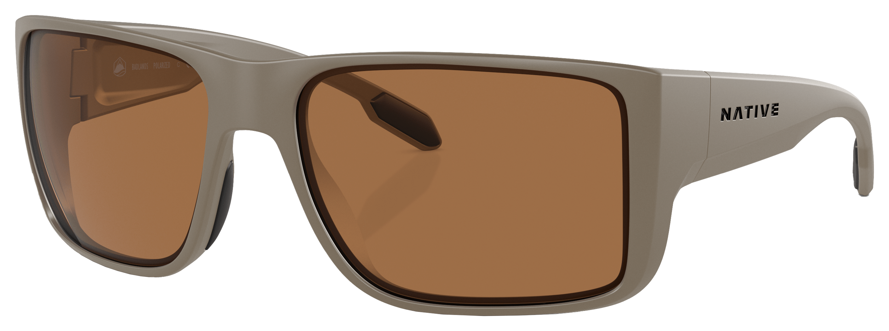 Image of Native Eyewear Badlands XD9045 Polarized Sunglasses - Matte Desert Tan/Brown - Medium