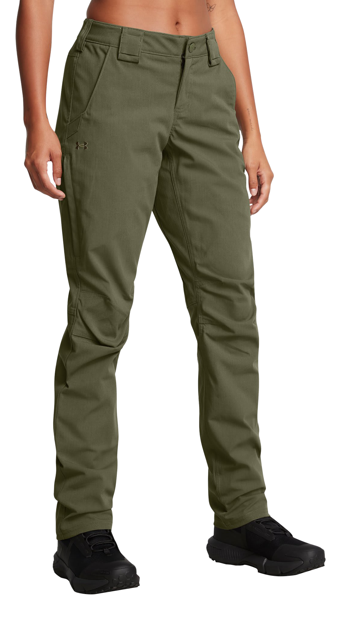 Image of Under Armour Enduro Elite Flat-Front Pants for Ladies - Marine OD Green - 2