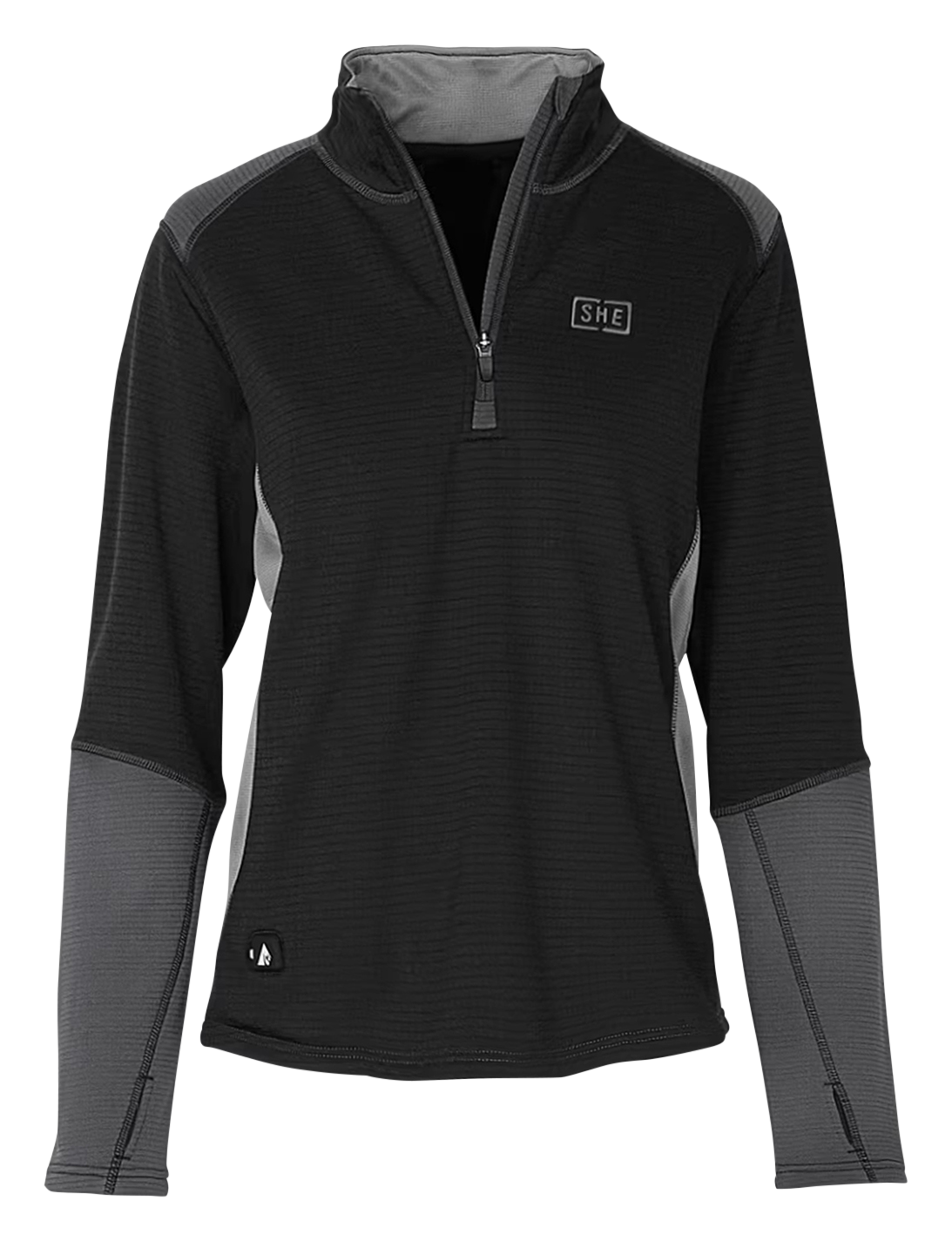 Image of SHE Outdoor Web-Enabled 5V Battery-Heated Long-Sleeve Baselayer Shirt - Black - S