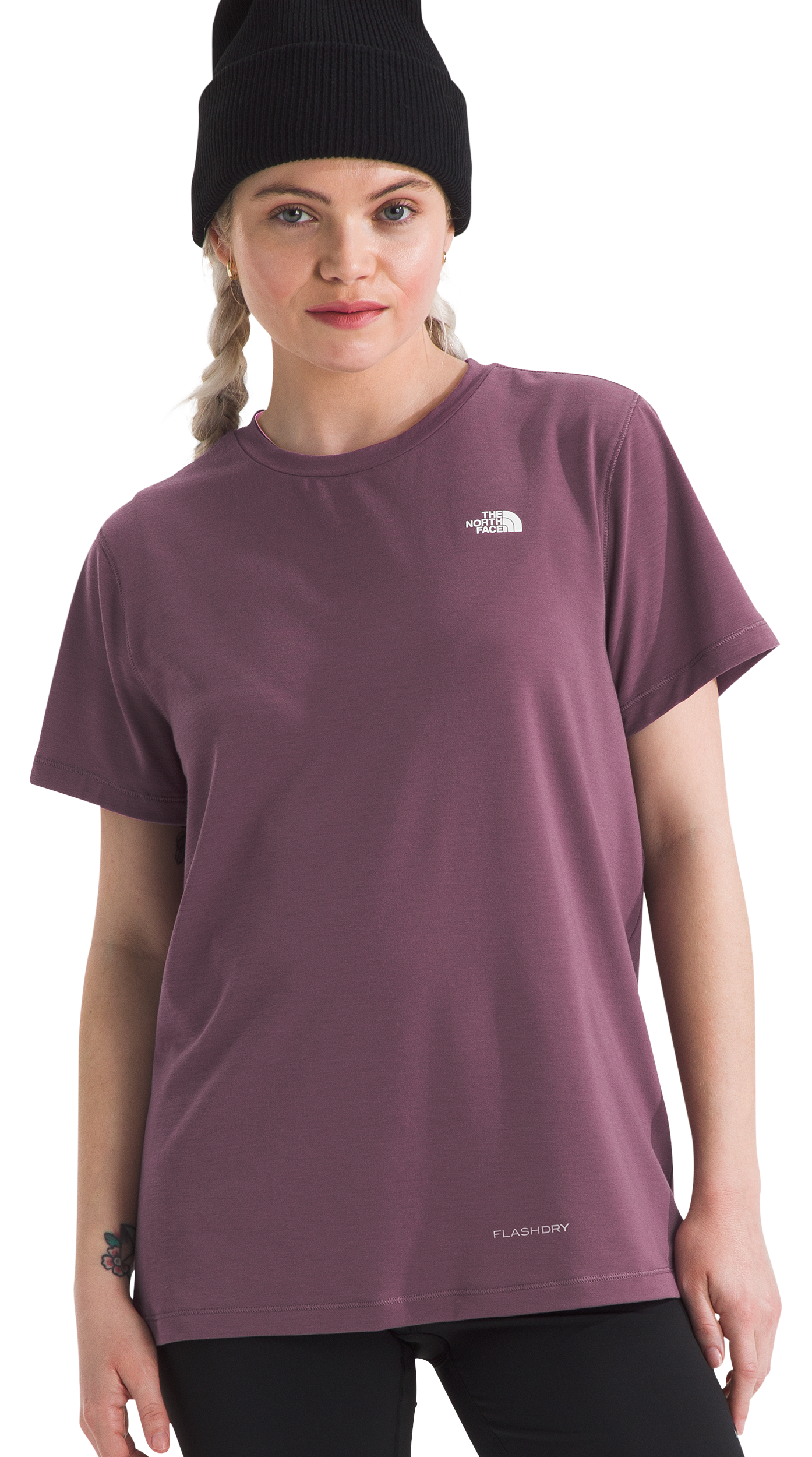 Image of The North Face Adventure Short-Sleeve T-Shirt for Ladies - Midnight Mauve - XS