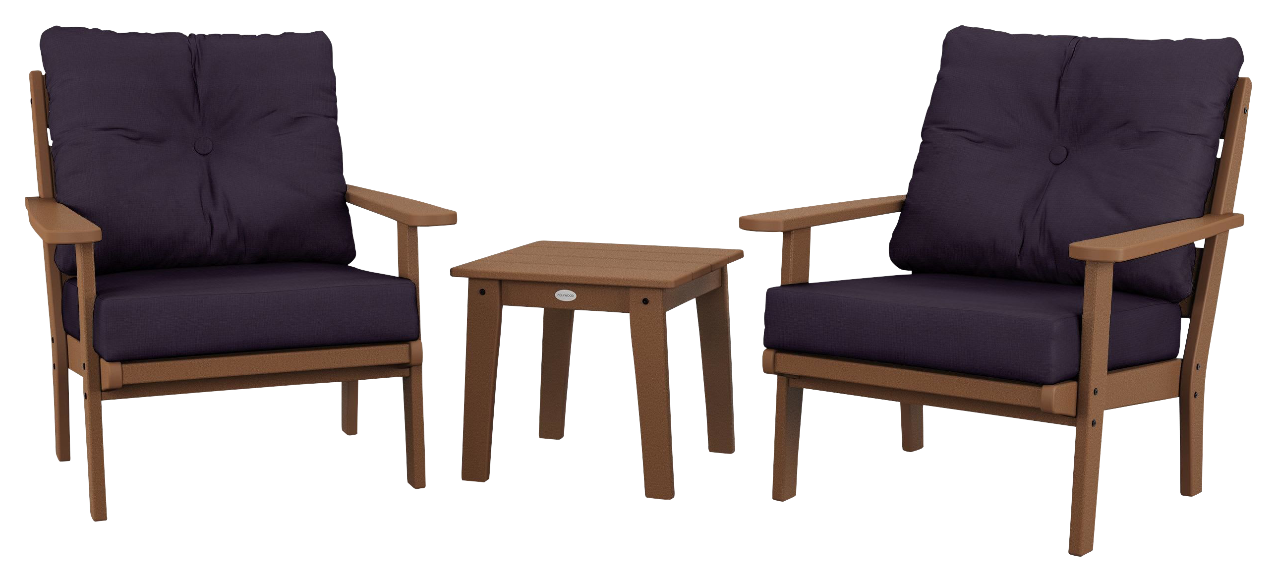 Image of POLYWOOD Lakeside 3-Piece Deep-Seating Chair Set