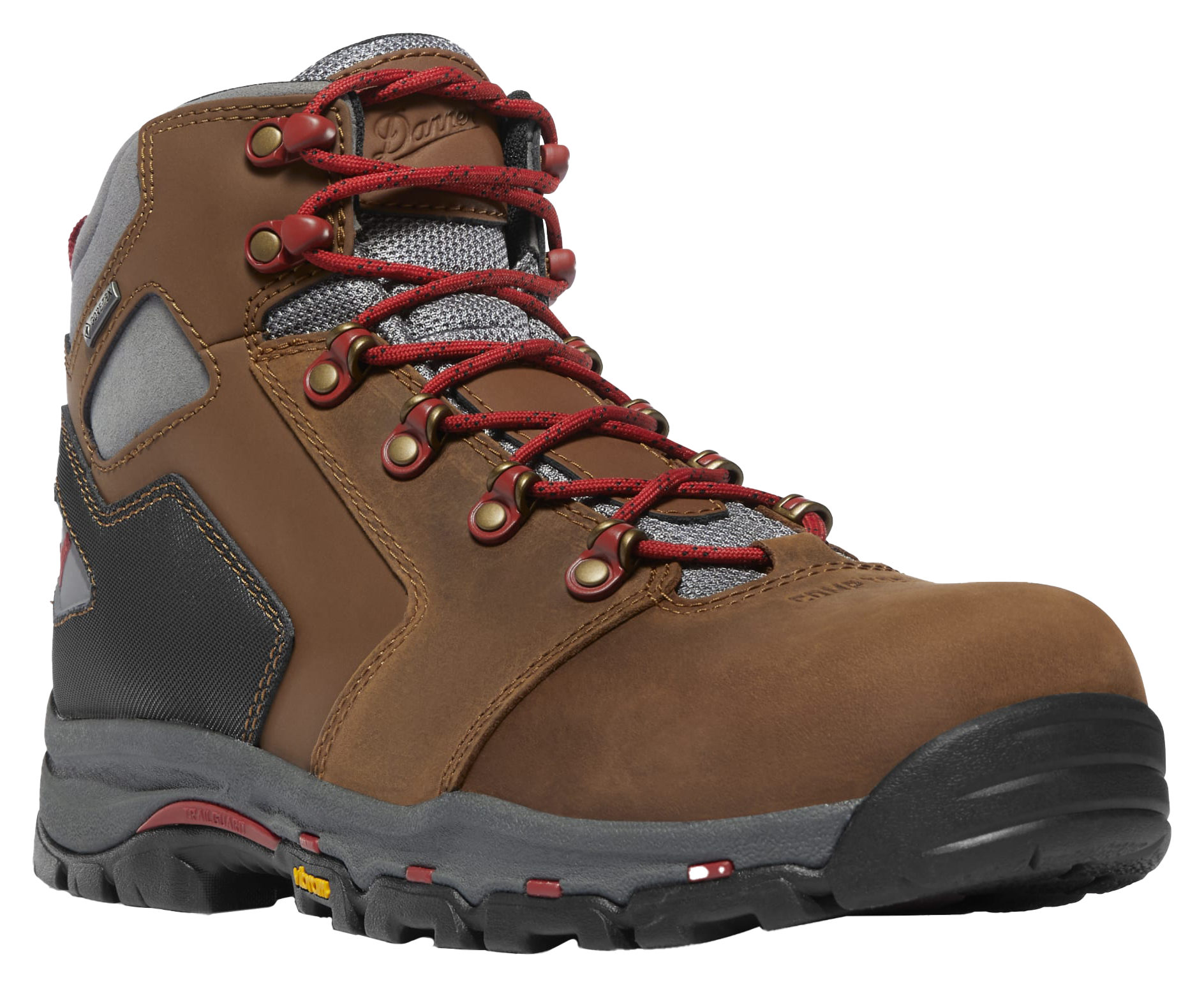 Image of Danner Vicious 4.5'' GORE-TEX Composite Toe Work Boots for Men - Brown/Red - 15M