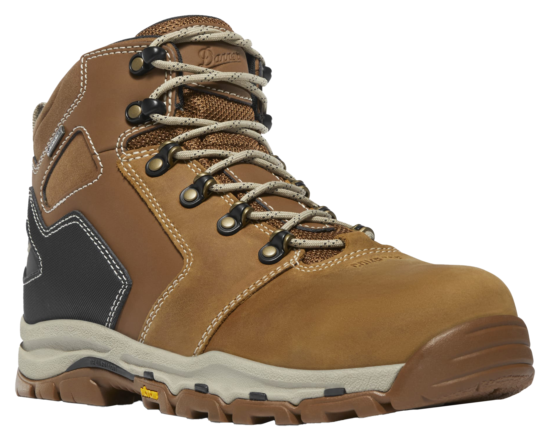 Image of Danner Vicious 4.5'' GORE-TEX Composite Toe Work Boots for Men - Tan/Black - 15M