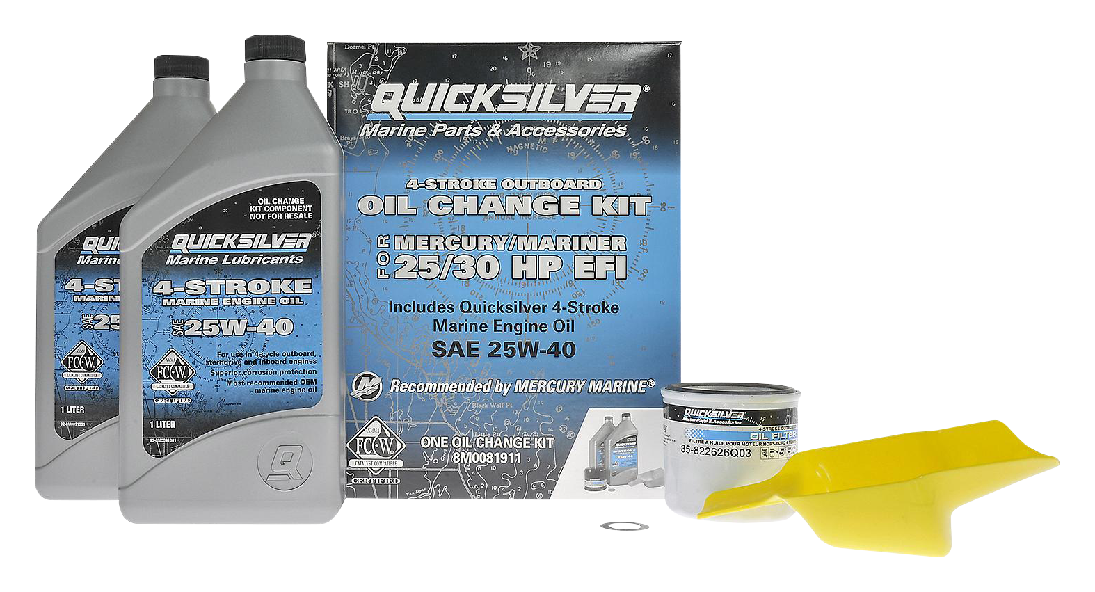 Image of Quicksilver Oil Change Kit for Mercury 25-30hp Engines