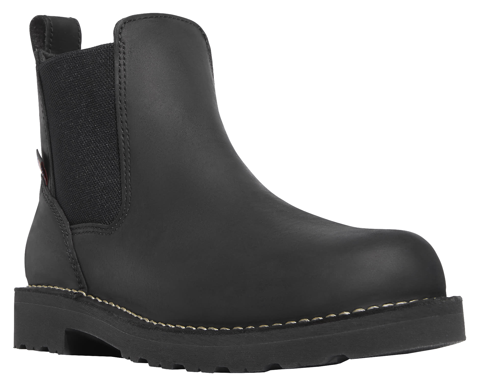Image of Danner Bull Run Chelsea Work Boots for Men - Black - 9.5M