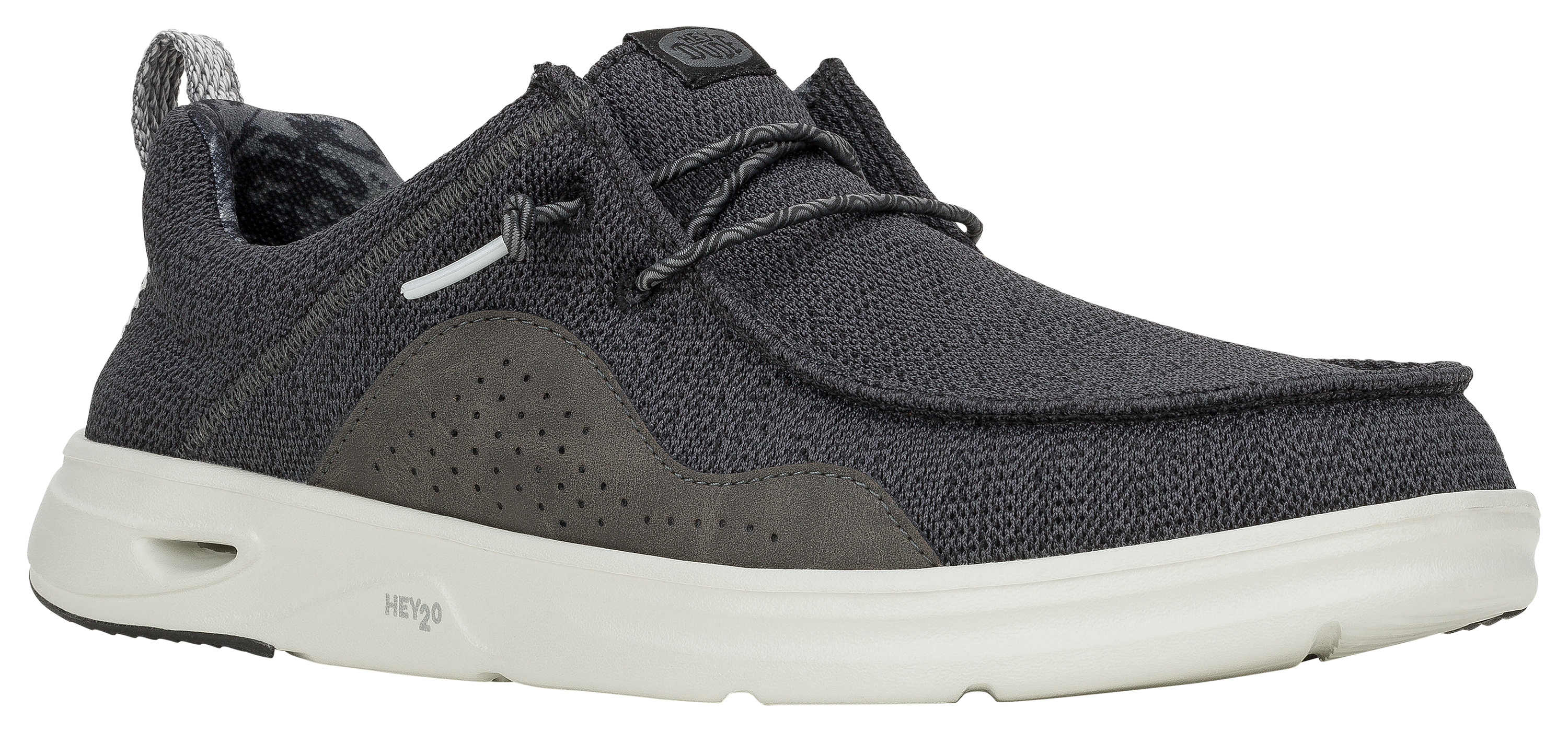 Image of HEYDUDE Wally Hey2O Mesh Casual Shoes for Men - Black/Grey - 9M