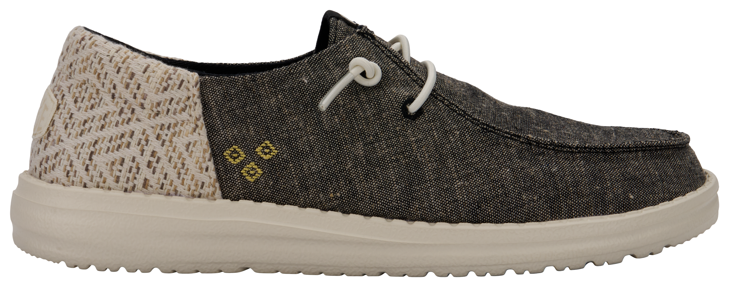 Image of HEYDUDE Wendy Funk Surf Baja Casual Shoes for Ladies - Black/Multi - 9M