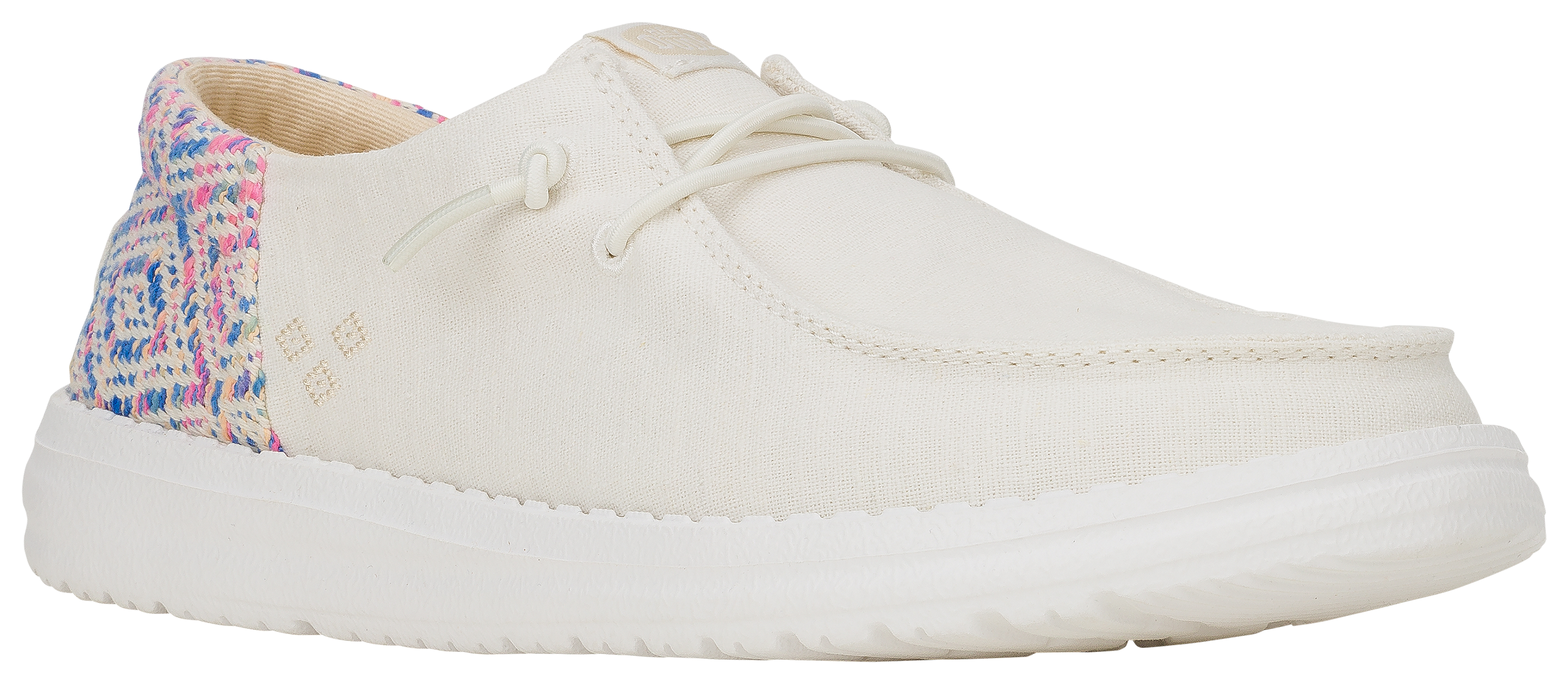 Image of HEYDUDE Wendy Funk Surf Baja Casual Shoes for Ladies - Ivory/Multi