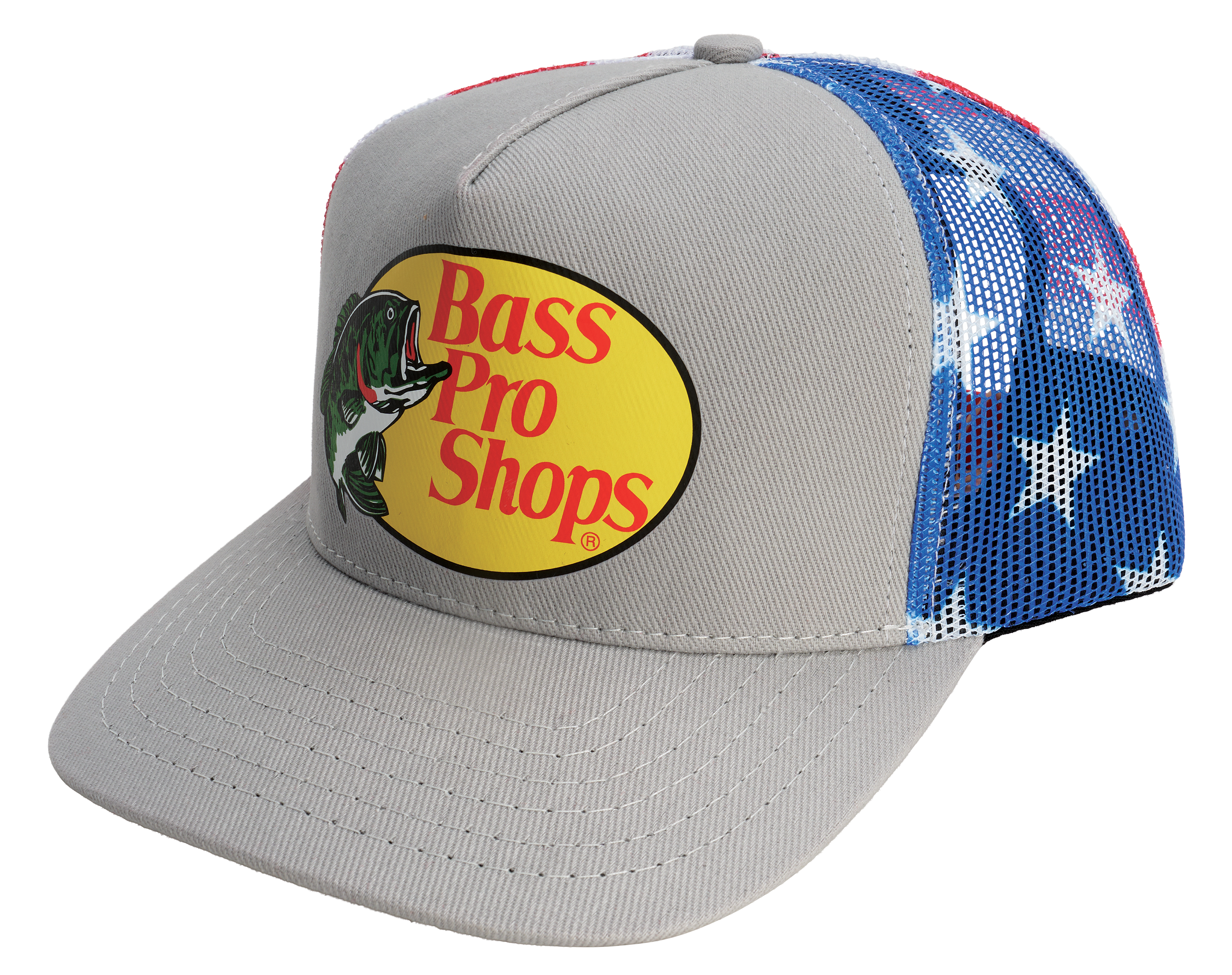 Image of Bass Pro Shops Flag Mesh-Back Cap - Cloud