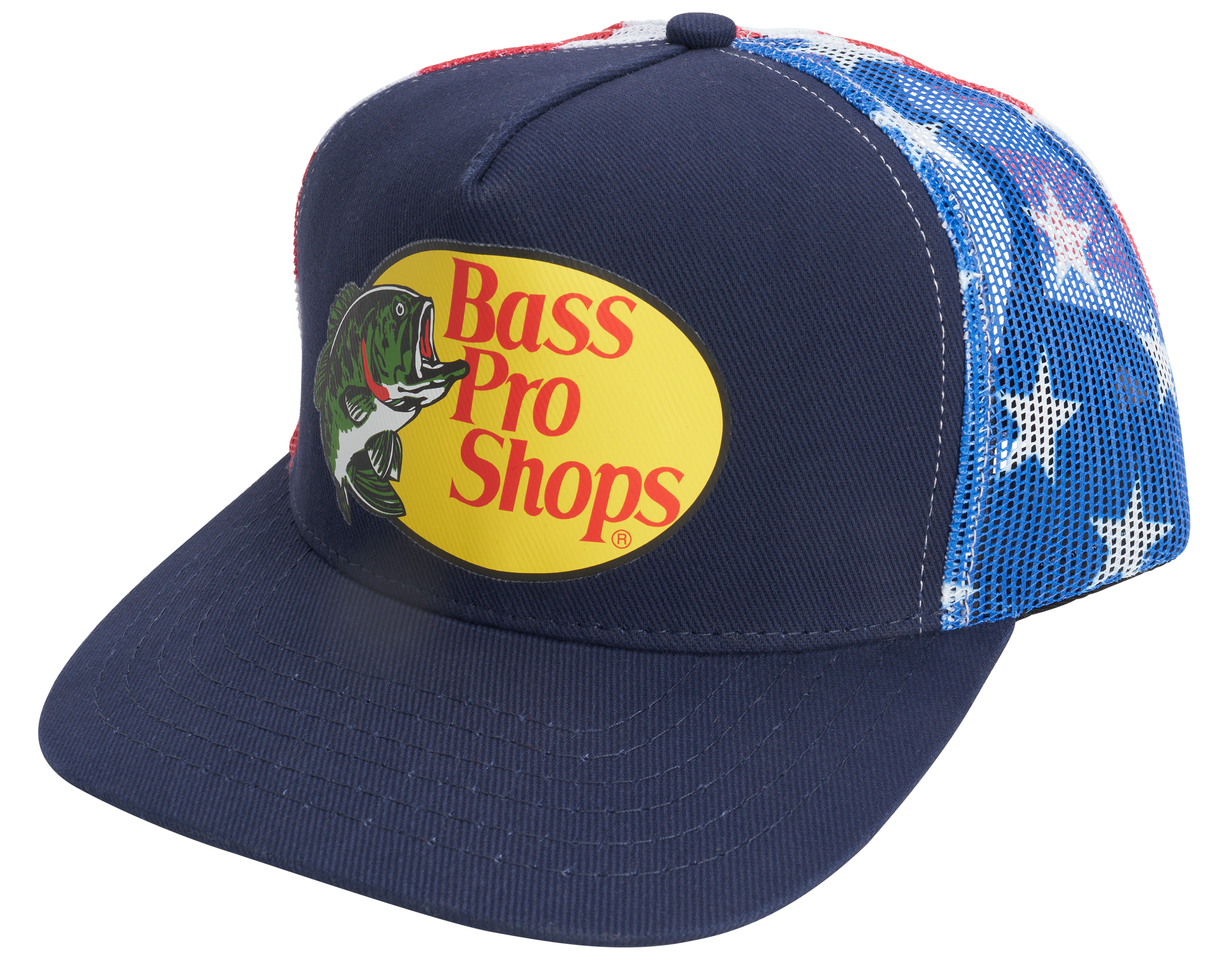 Image of Bass Pro Shops Flag Mesh-Back Cap - Navy