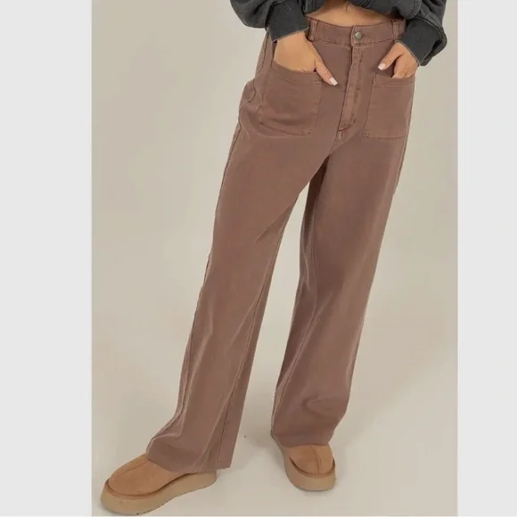 Image of High-Waist Wide-Leg Pants