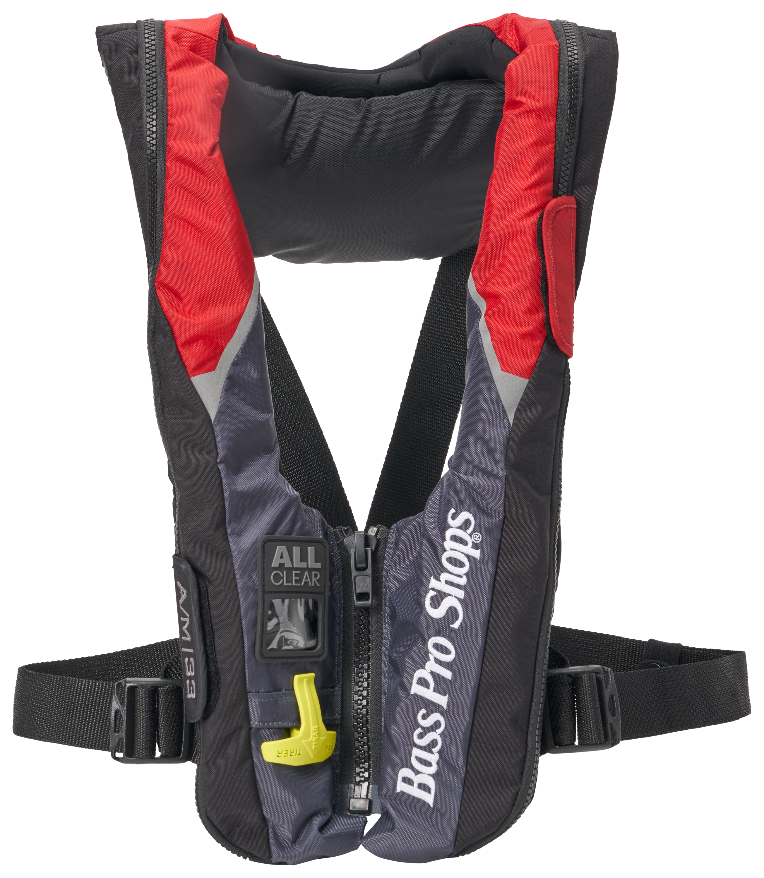 Image of Bass Pro Shops A/M-33 All-Clear B-Zip Life Vest - Red