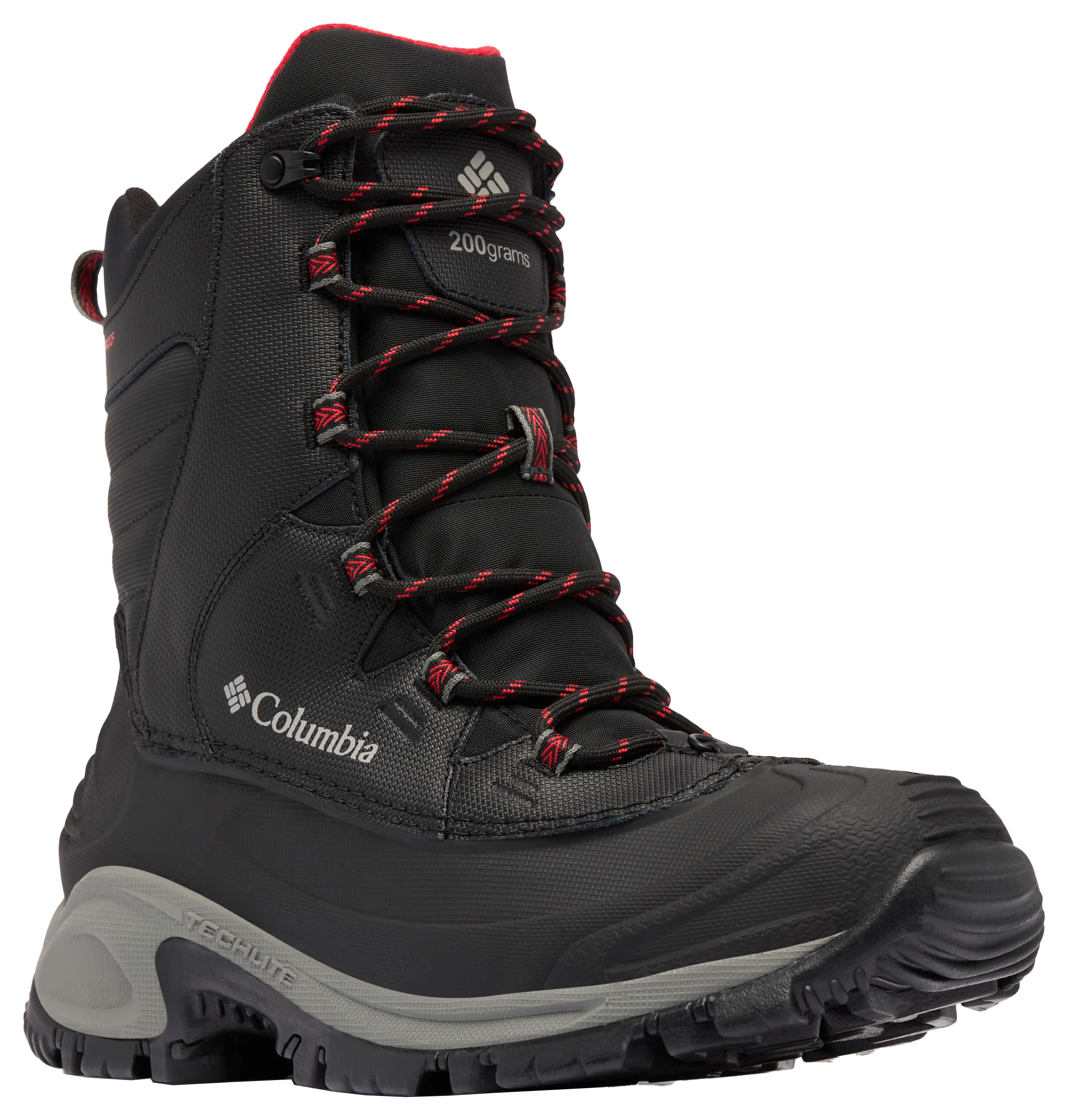 Image of Columbia Bugaboot III Insulated Pac Boots for Men - Black/Bright Red - 7.5M