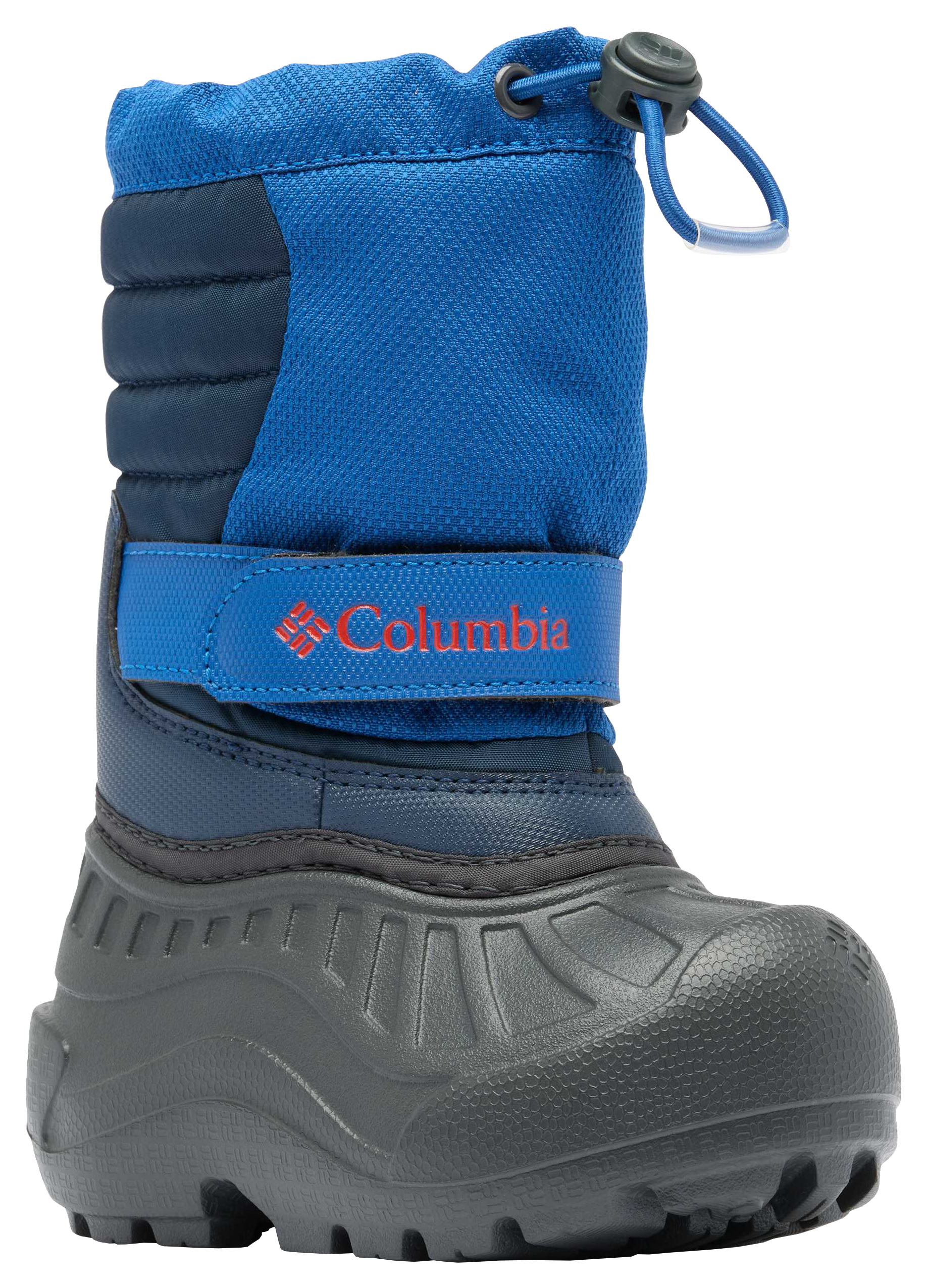 Image of Columbia Powderbug Snowlite Pac Boots for Kids - Mountain Blue/Spicy