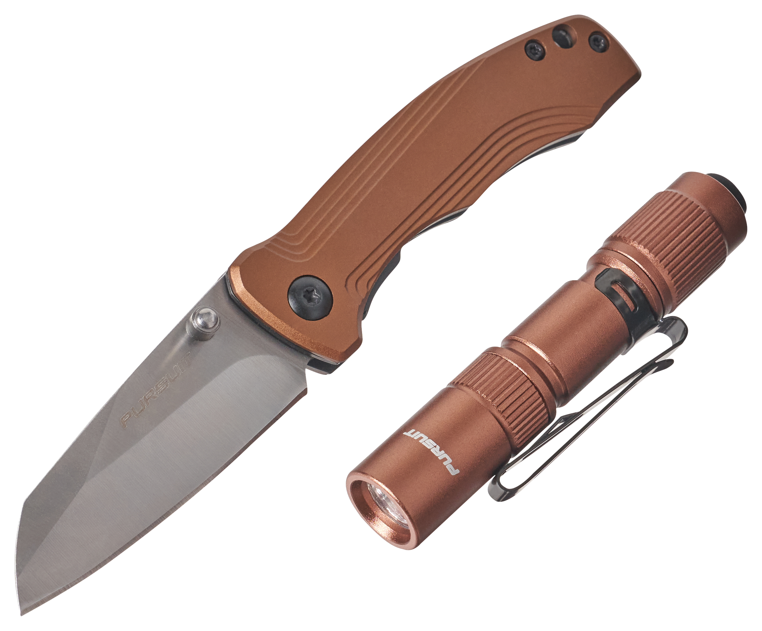 Image of Pursuit Knife and Light Combo with Case - Brown
