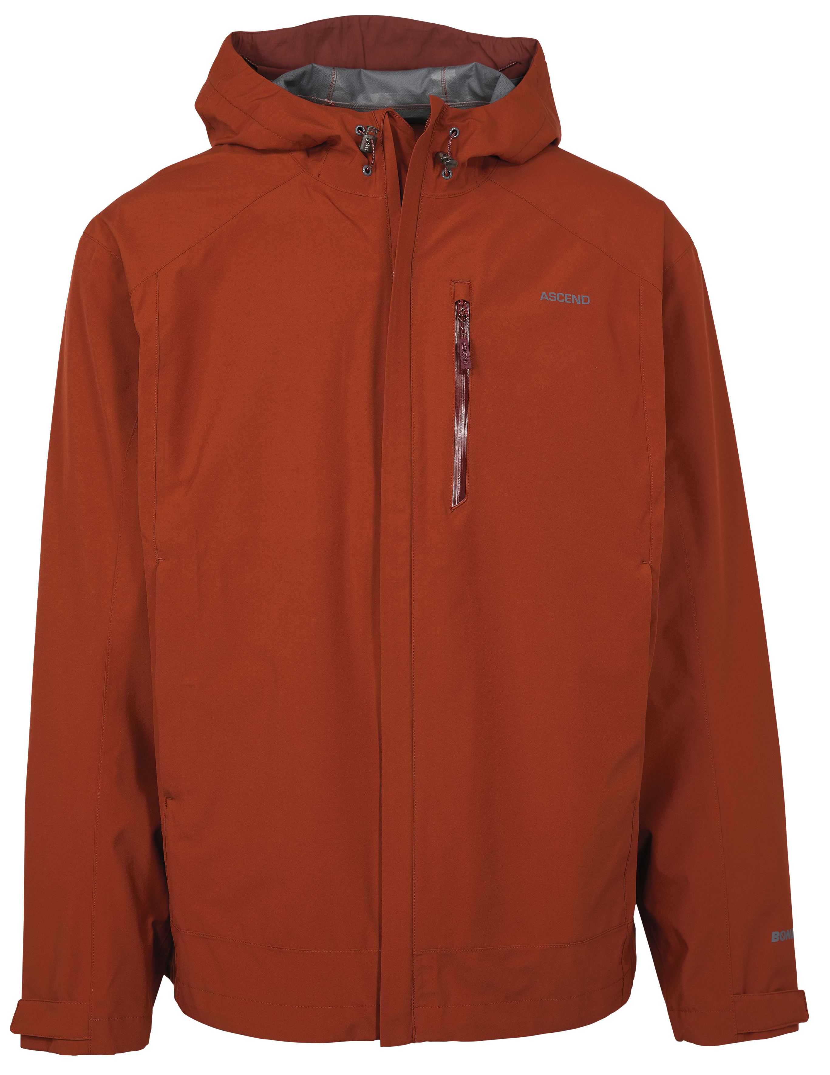 Image of Ascend Rainy River 2.5 Jacket with BONE-DRY Silver - Burnt Henna - 2XL