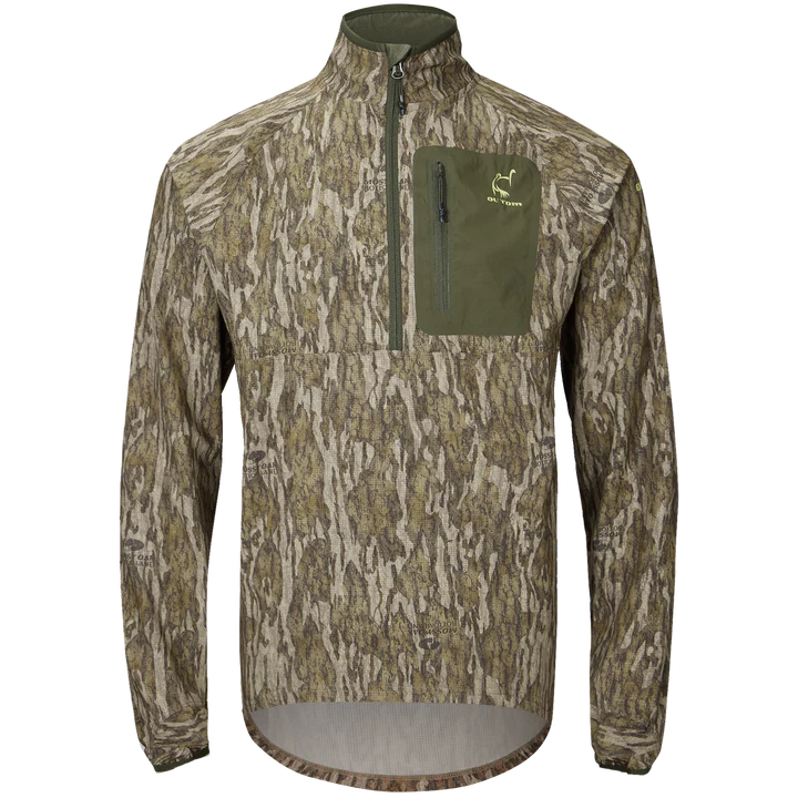 Image of Ol' Tom Half-Zip Pullover with Spider Web Technology - Mossy Oak Bottomland