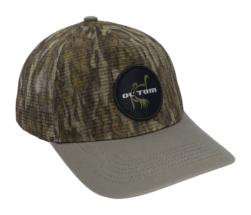 Image of Drake Waterfowl Ol' Tom Logo Mesh Hat - Mossy Oak Bottomland