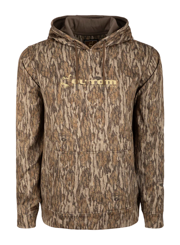 Image of Drake Waterfowl Performance Hoodie for Men - Mossy Oak Bottomland - S