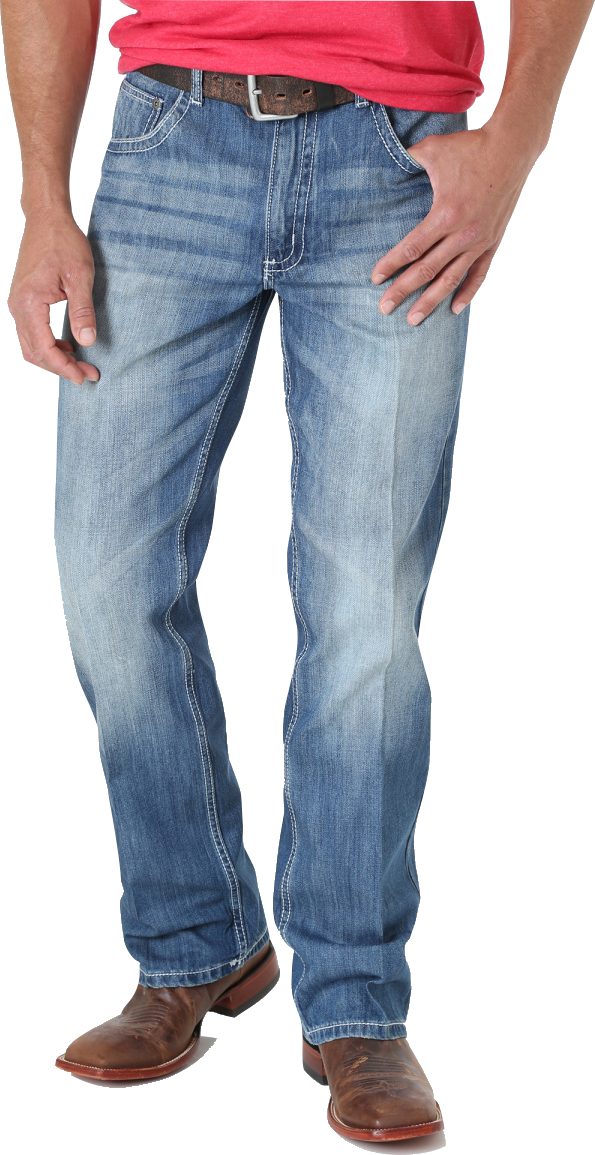 Image of Wrangler 20X Vintage Boot Cut Jeans for Men - Light Blue - 36x32