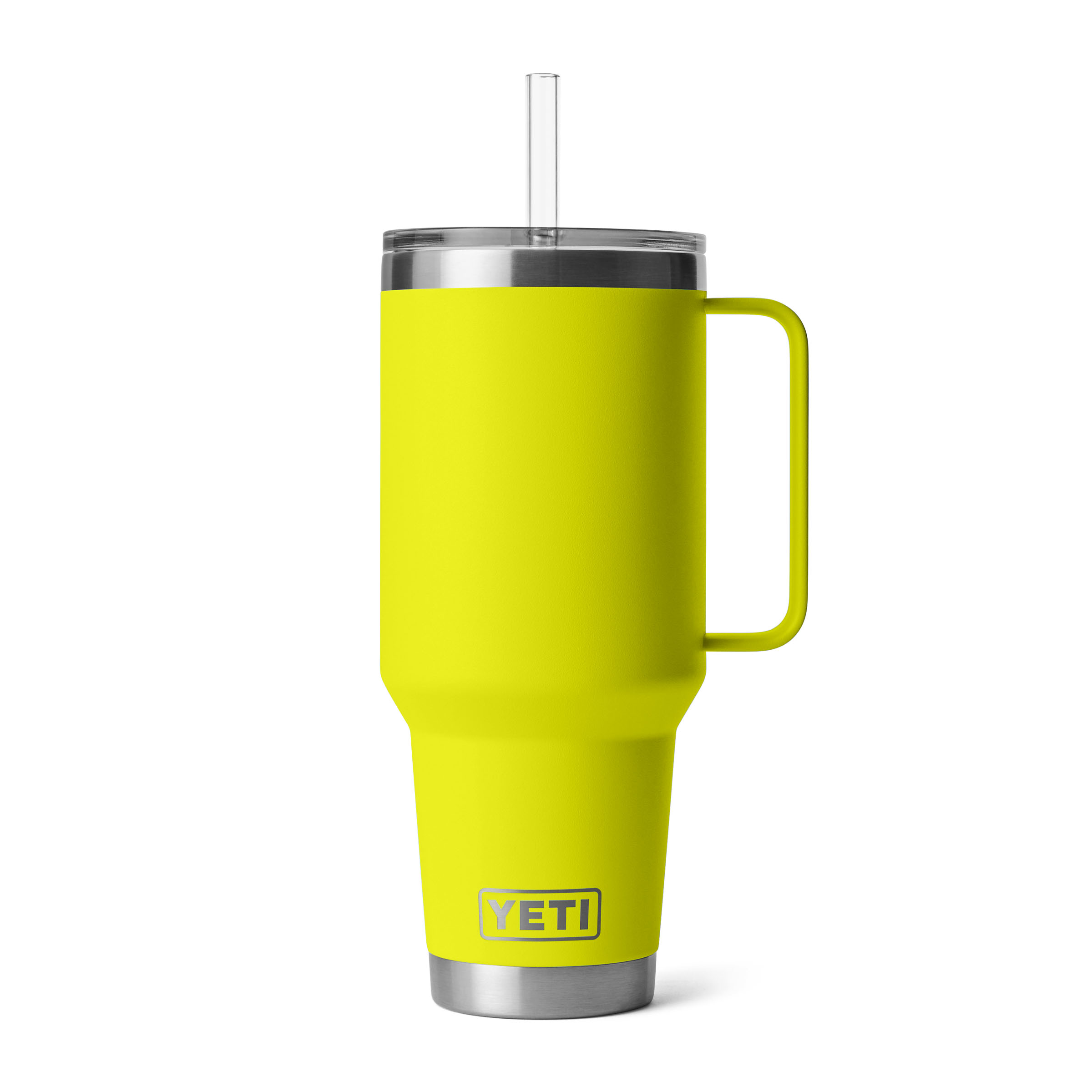 Image of YETI Rambler Mug with Straw Lid - Firefly Yellow - 42 oz.