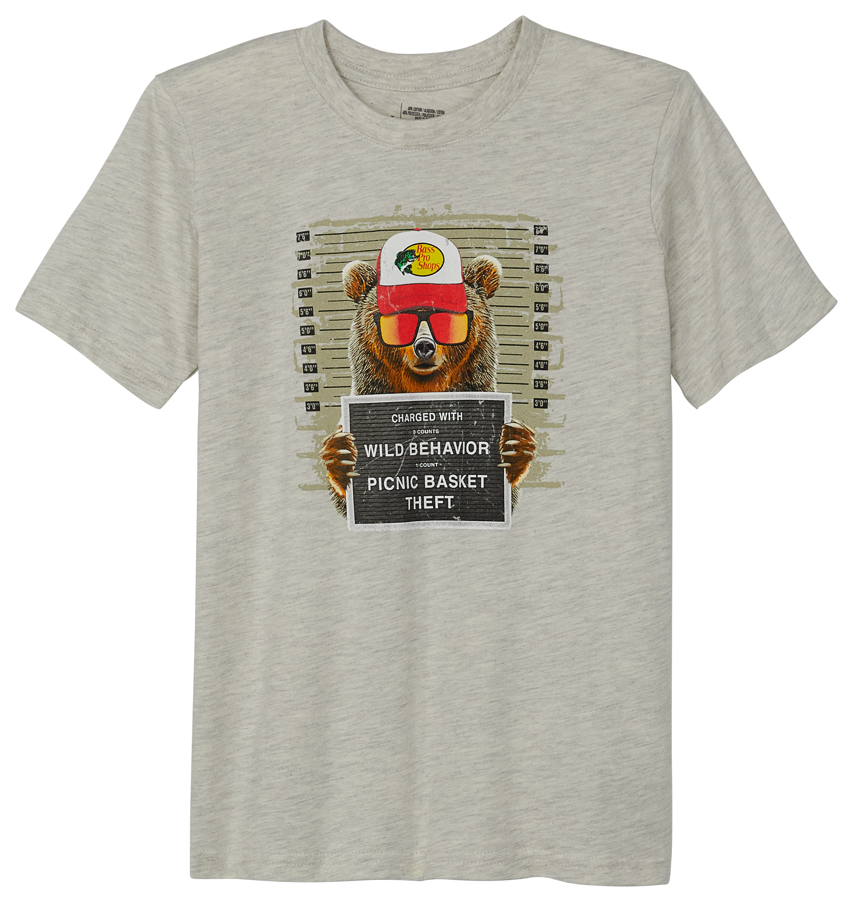 Image of Bass Pro Shops Wild Behavior Short-Sleeve T-Shirt for Kids - Oatmeal