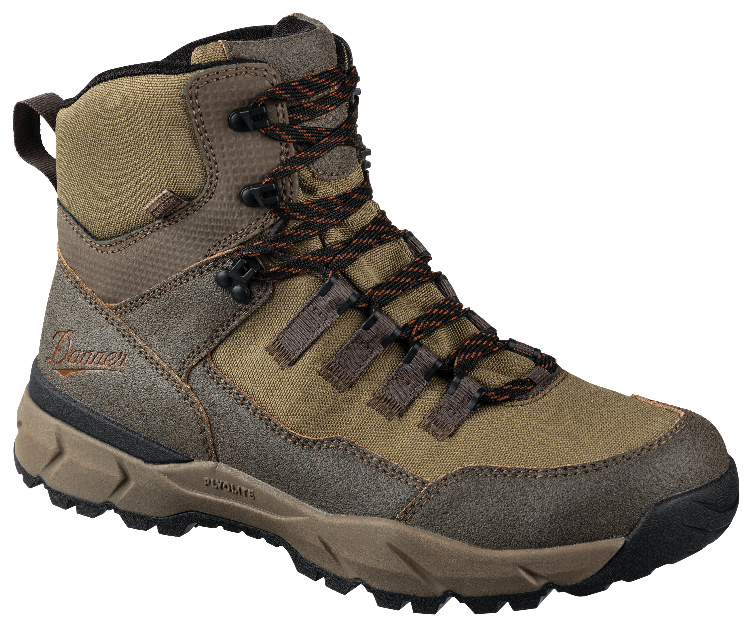 Image of Danner Vital Trail Waterproof Hiking Boots for Men - Brown/Olive - 10M