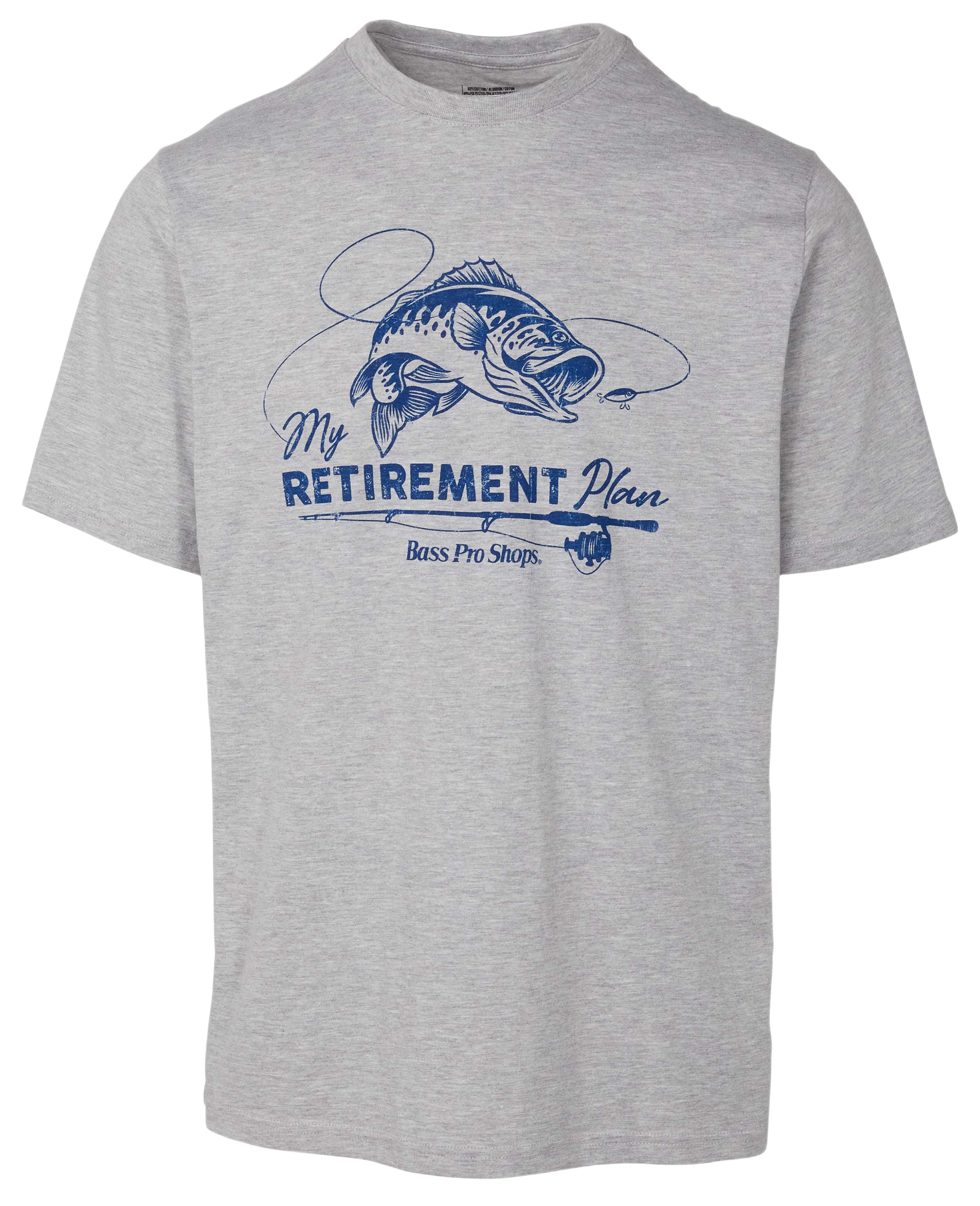 Image of Bass Pro Shops My Retirement Plan Short-Sleeve Shirt for Men - Heather Gray