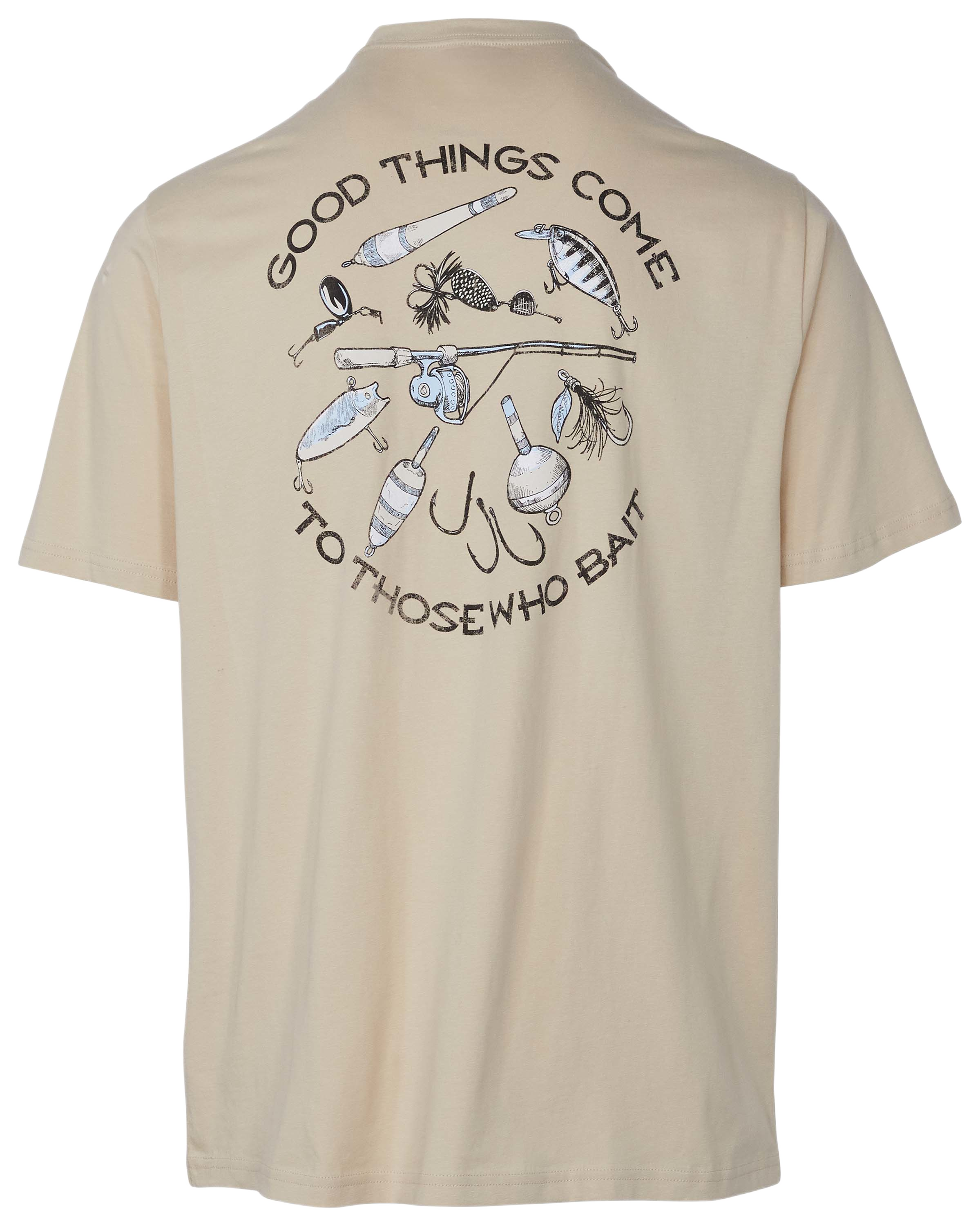 Image of Bass Pro Shops Those Who Bait Short-Sleeve Shirt for Men - Sand