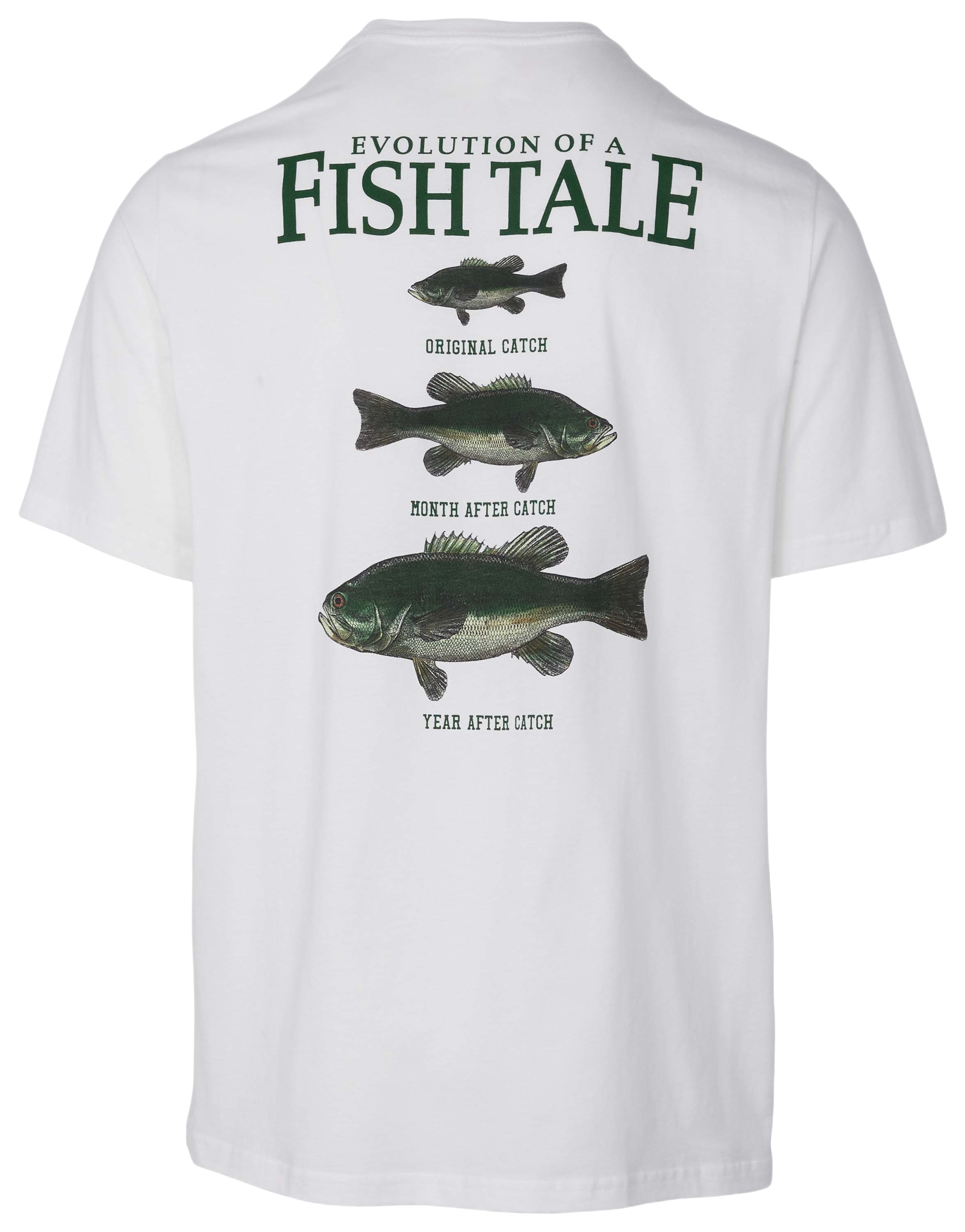 Image of Bass Pro Shops Fish Tale Graphic Short-Sleeve T-Shirt for Men - White