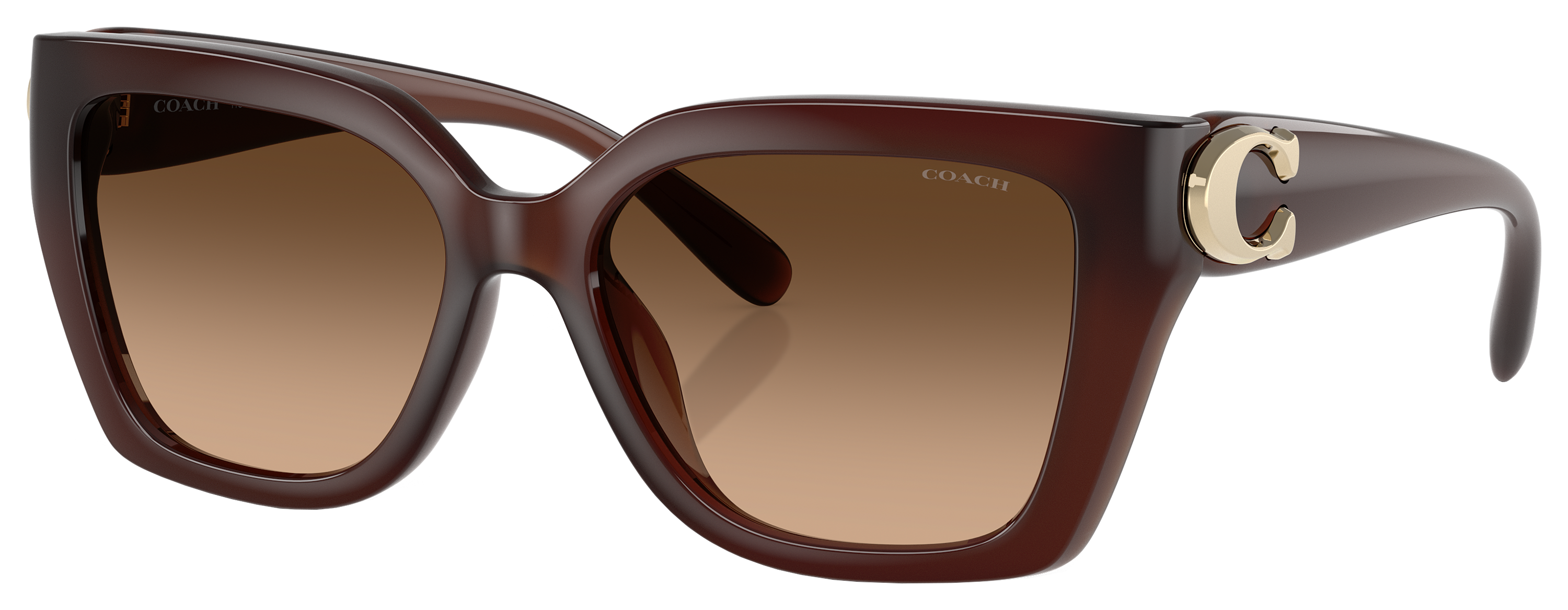 Image of COACH HC8408U Sunglasses for Ladies - Milky Hazelnut/Brown Gradient - Medium