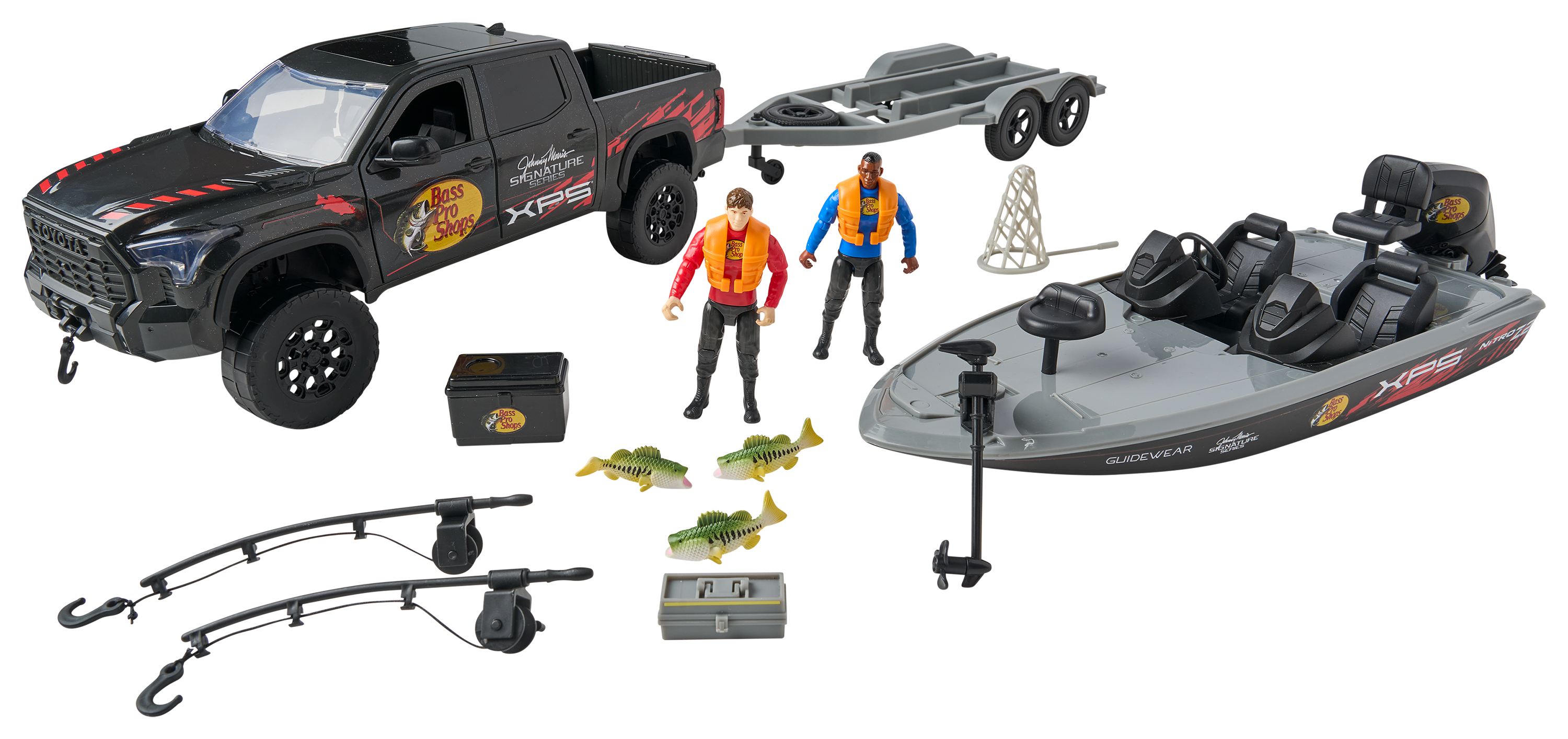 Image of Bass Pro Shops Licensed Toyota Tundra Open Range Fishing Playset for Kids
