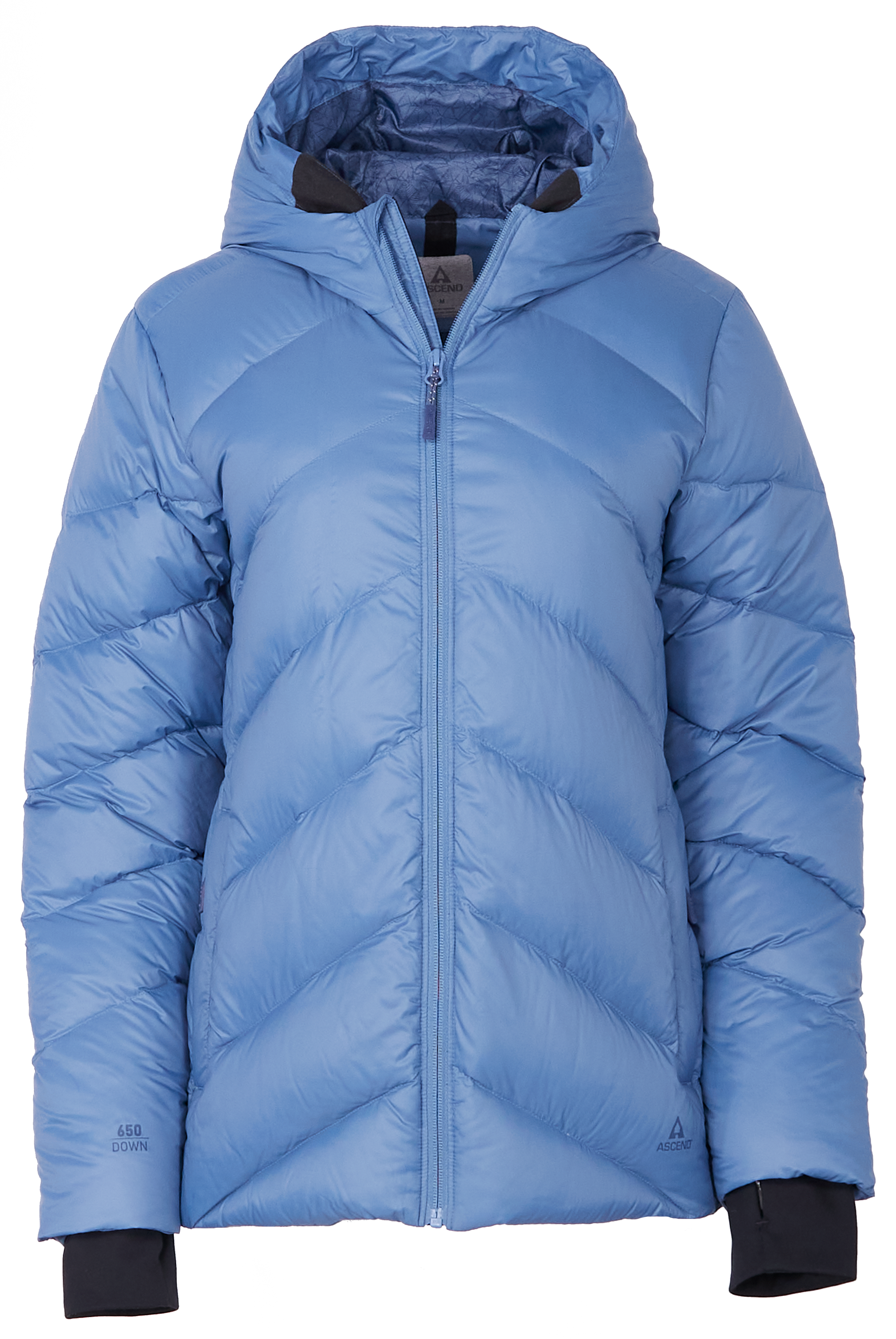 Image of Ascend Excel Down Hooded Jacket - Copen Blue - XL