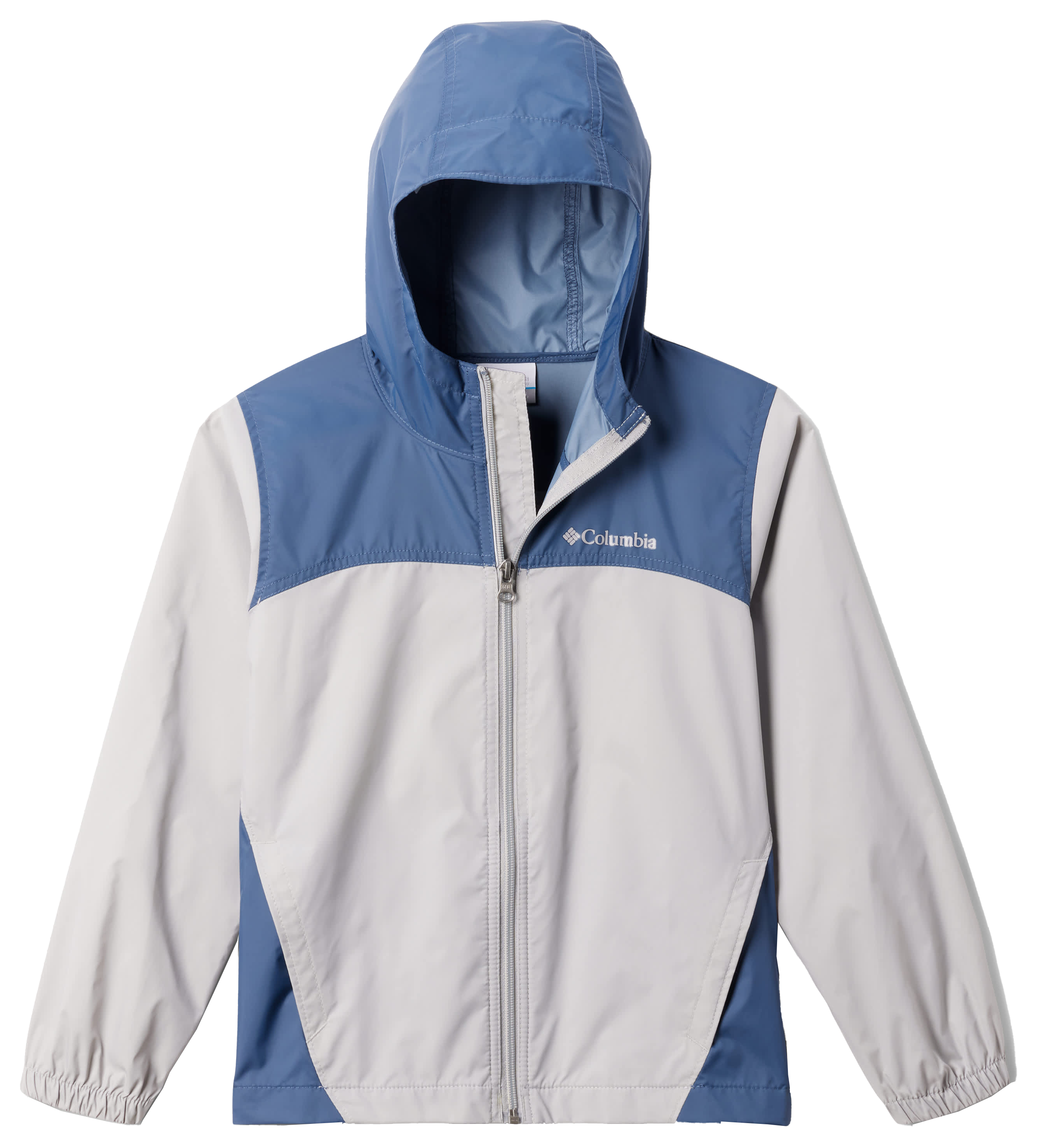 Image of Columbia Glennaker Rain Jacket for Kids - Columbia Grey/Dark Mountain - XS