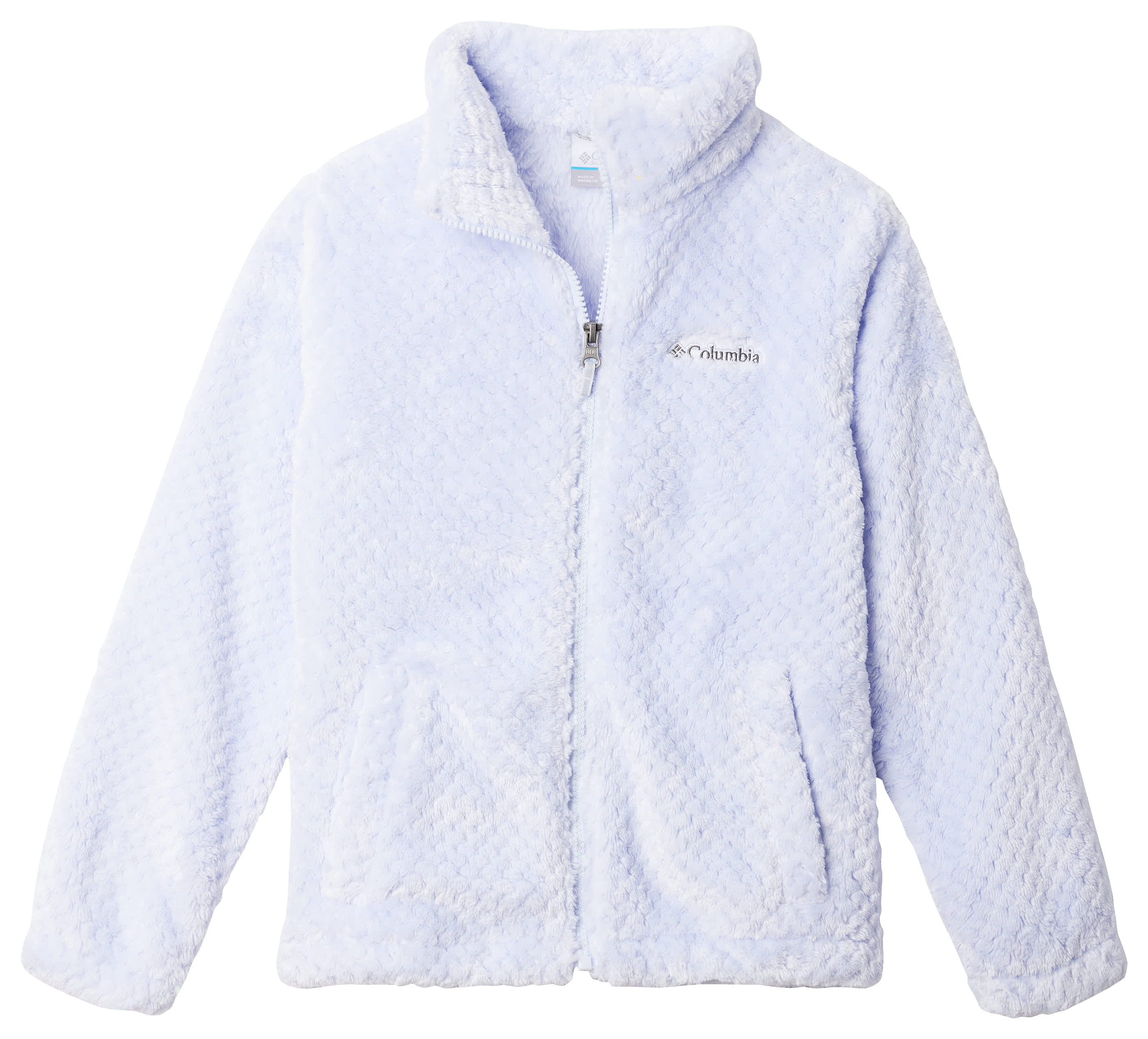 Image of Columbia Fire Side Sherpa Full-Zip Jacket for Kids - Snowdrift - XL