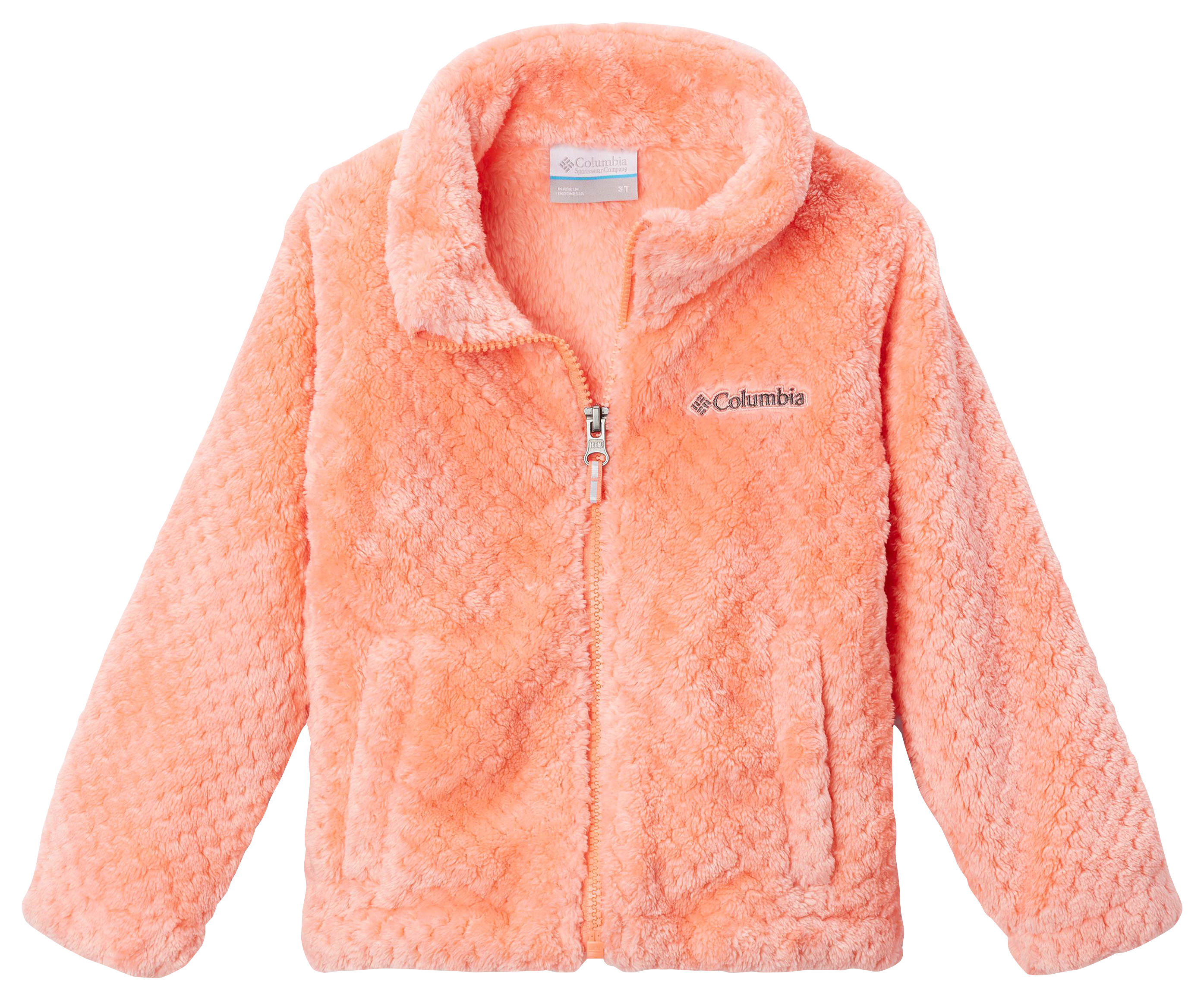 Columbia Fire Side Sherpa Full-Zip Jacket for Kids - Hot Coral
