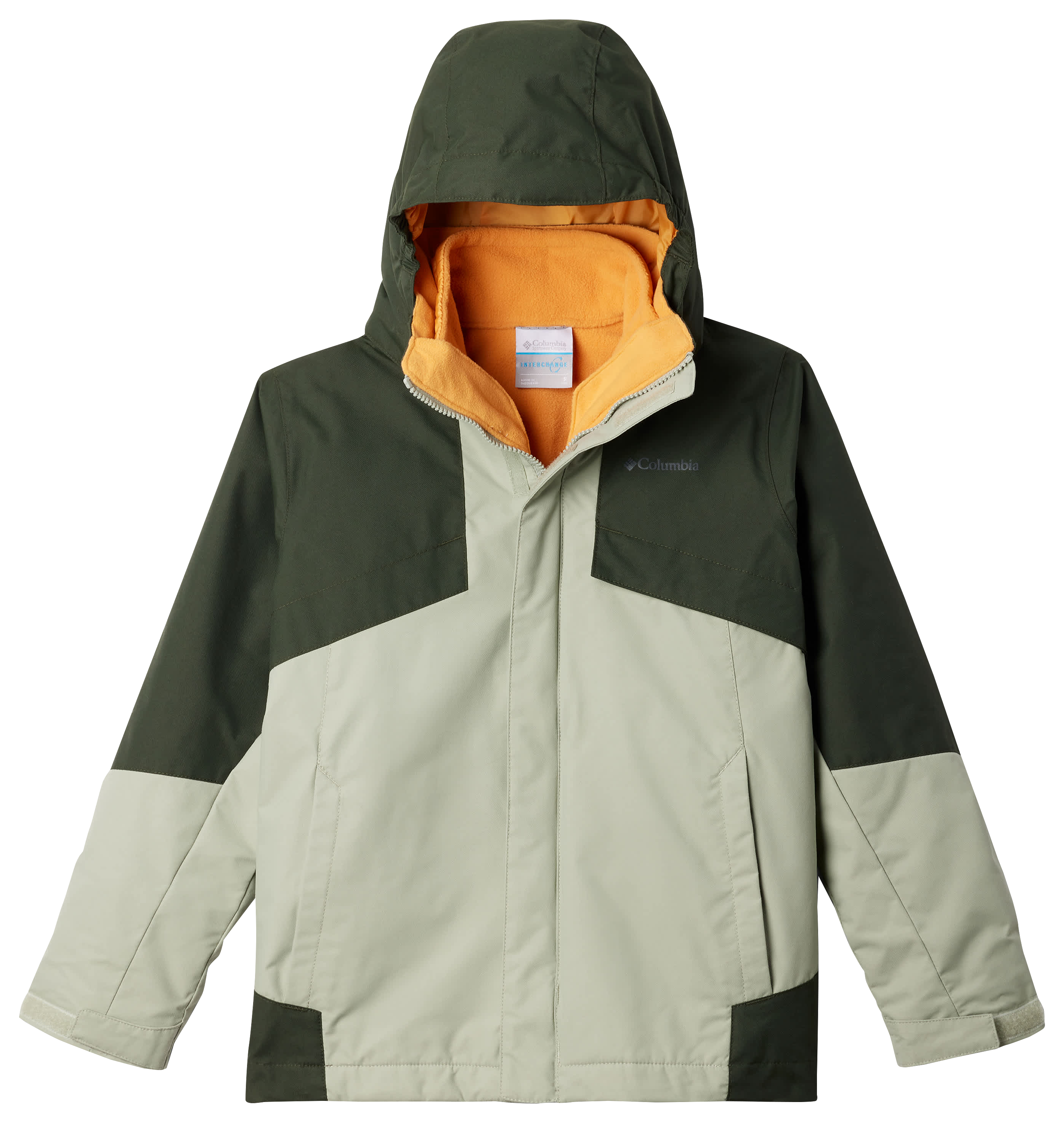 Image of Columbia Bugaboo III Fleece Interchange Jacket for Kids - Safari/Greenscape/Sunstone - XS