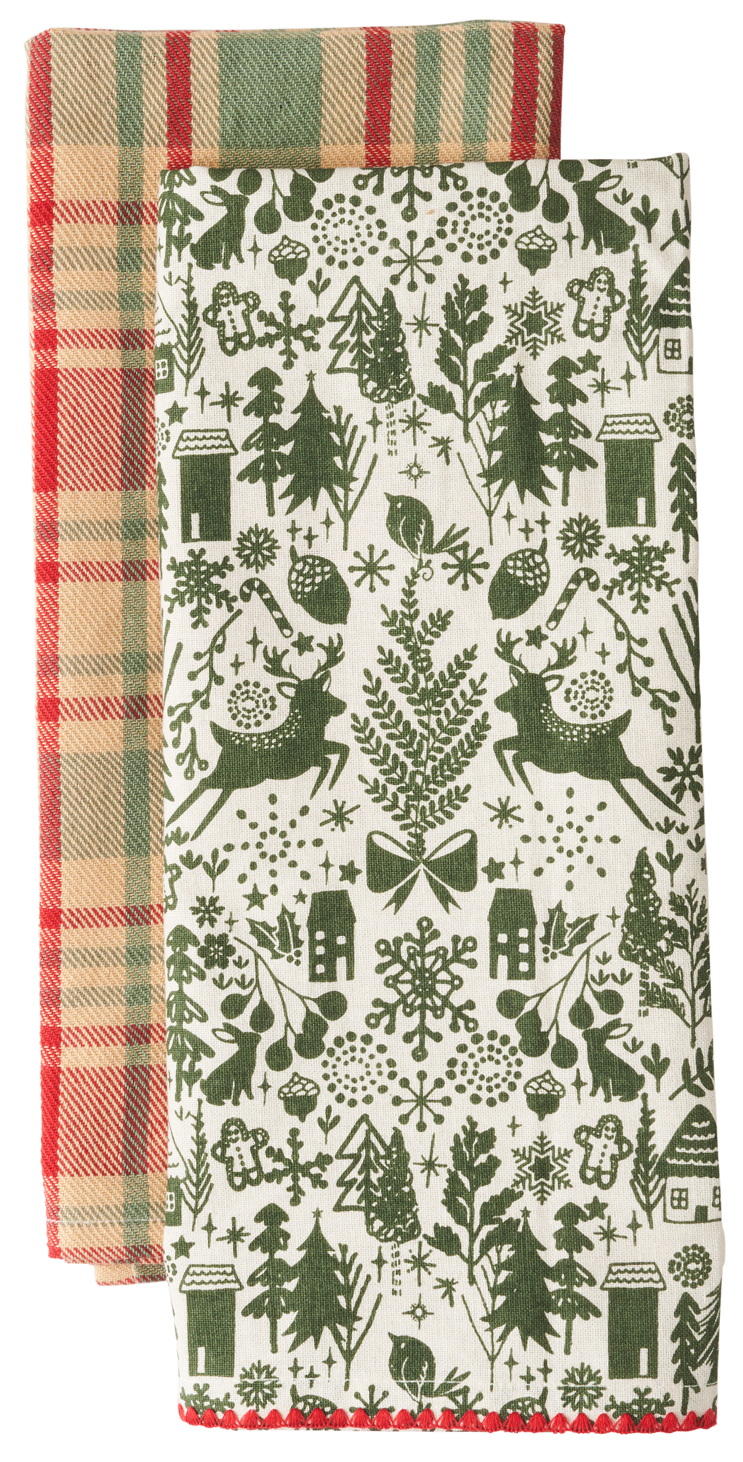 WHITE RIVER HOME Holiday Woods Dish Towel 2-Piece Set