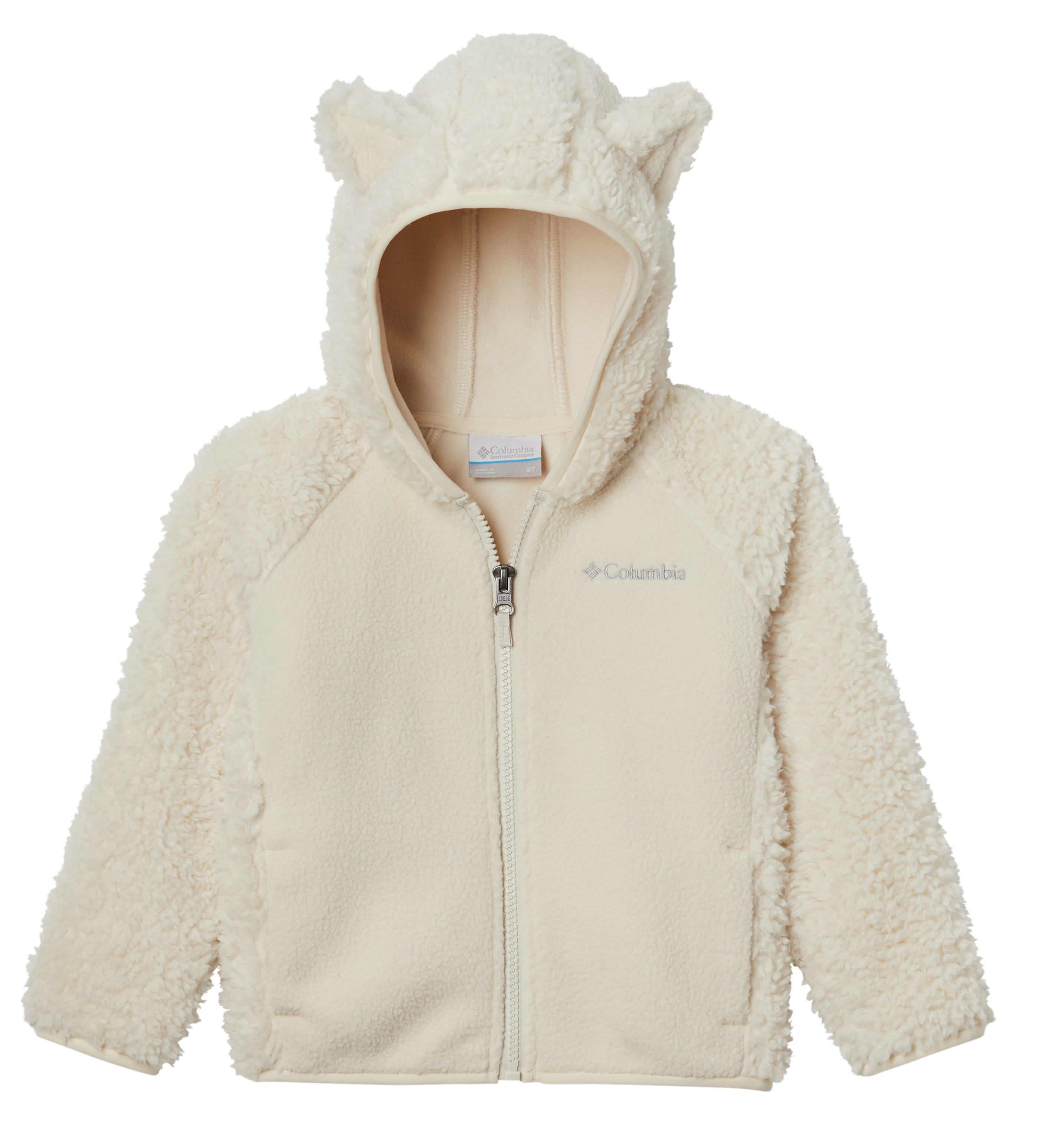 Image of Columbia Foxy Baby Sherpa Full-Zip Jacket for Toddlers - Chalk - 3T