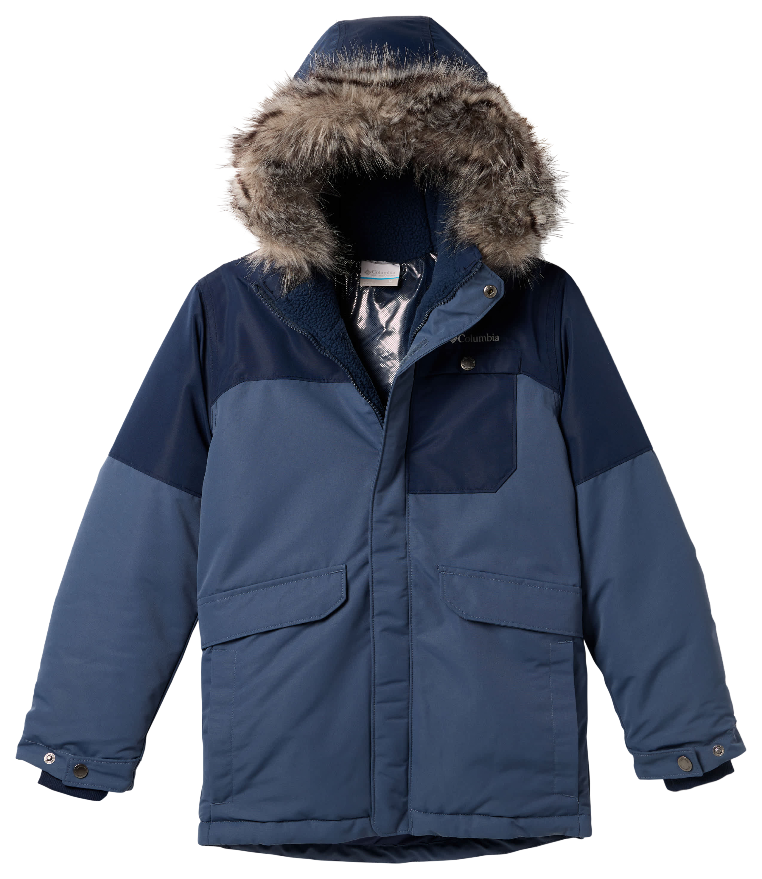 Image of Columbia Nordic Strider II Jacket for Kids - Dark Mountain/Collegiate Navy - M