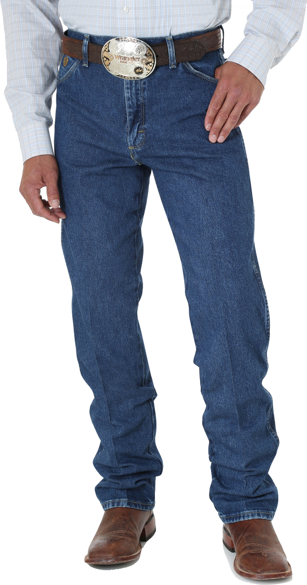 Image of Wrangler George Strait Cowboy-Cut Original-Fit Jeans for Men - Dark Stone - 36x30