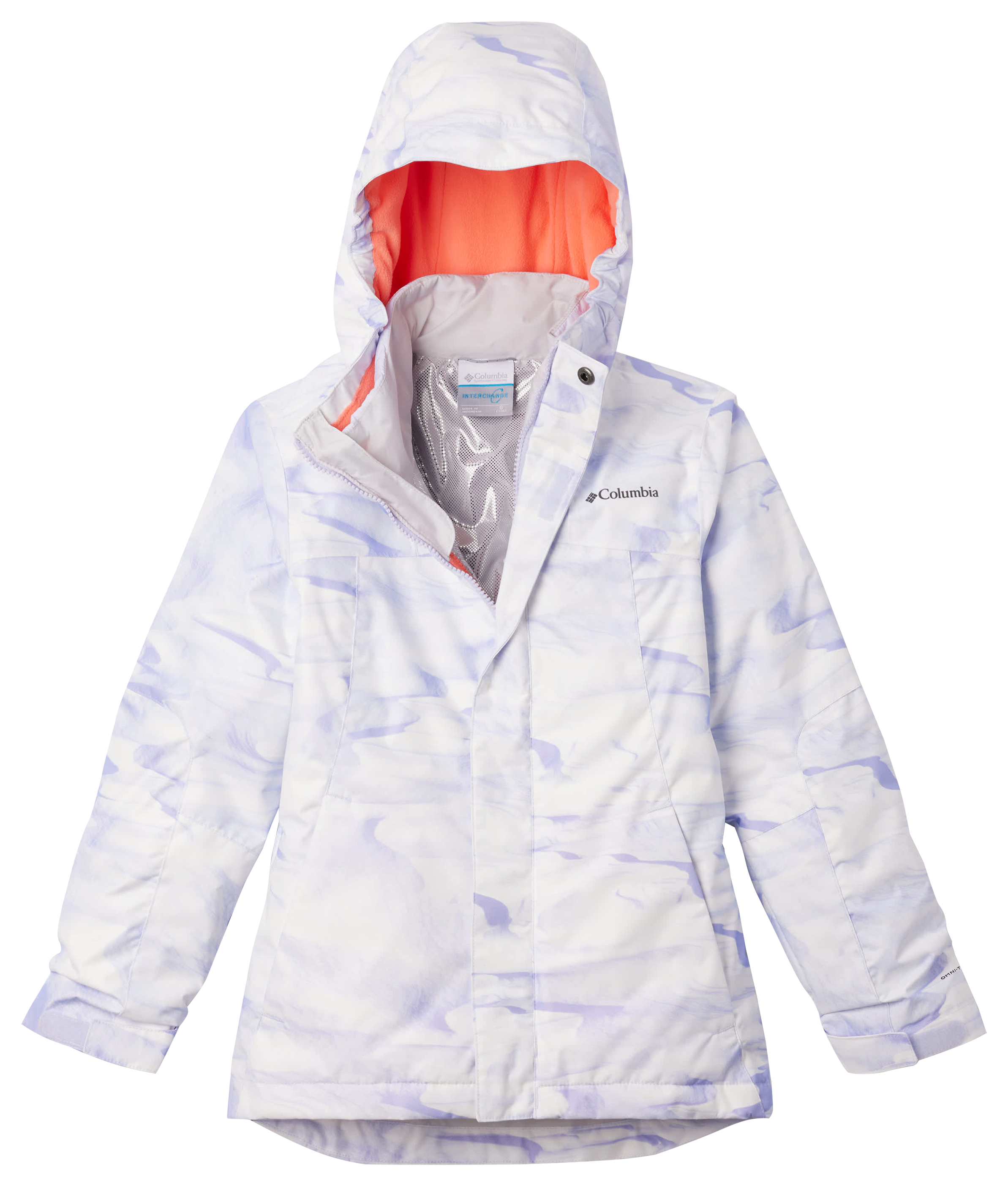 Image of Columbia Whirlibird III Interchange Jacket for Kids - Snowdrift Windblown/Snowdrift - L