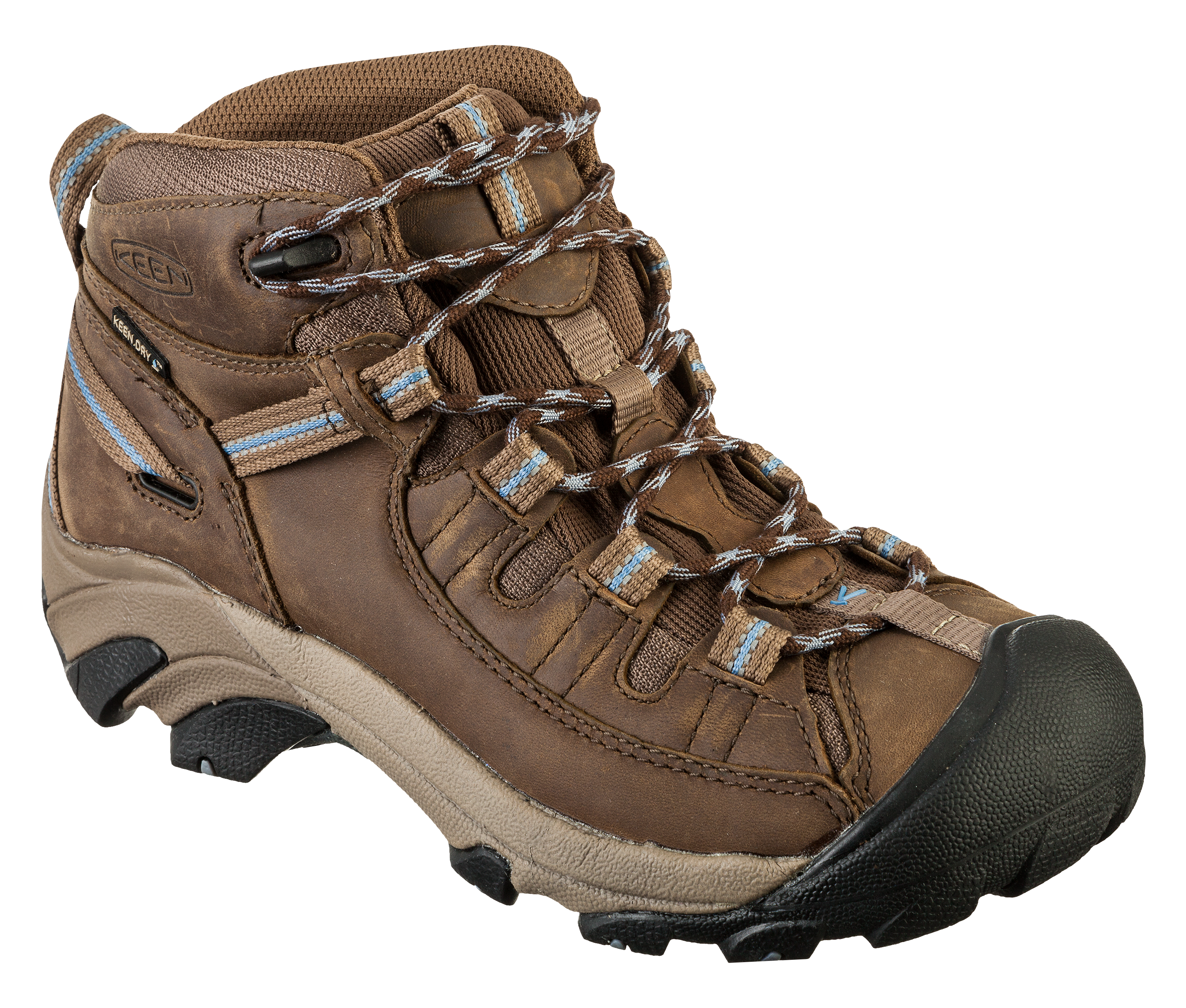 Image of KEEN Targhee II Mid Waterproof Hiking Boots for Ladies - Slate Black/Flint Stone - 10.5M