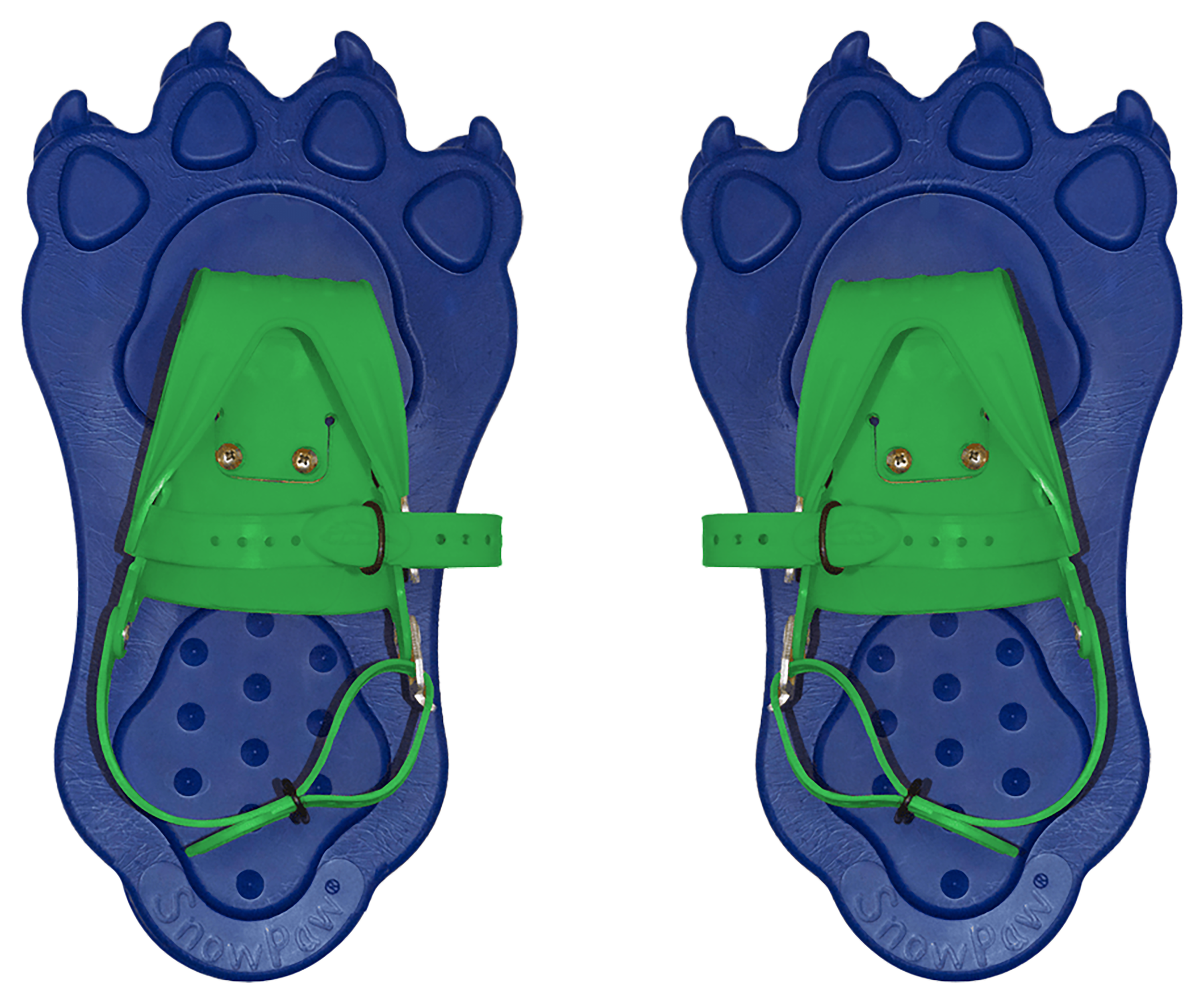 Image of Redfeather Outdoors Snowpaw Snowshoes for Kids - Dark Blue/Green