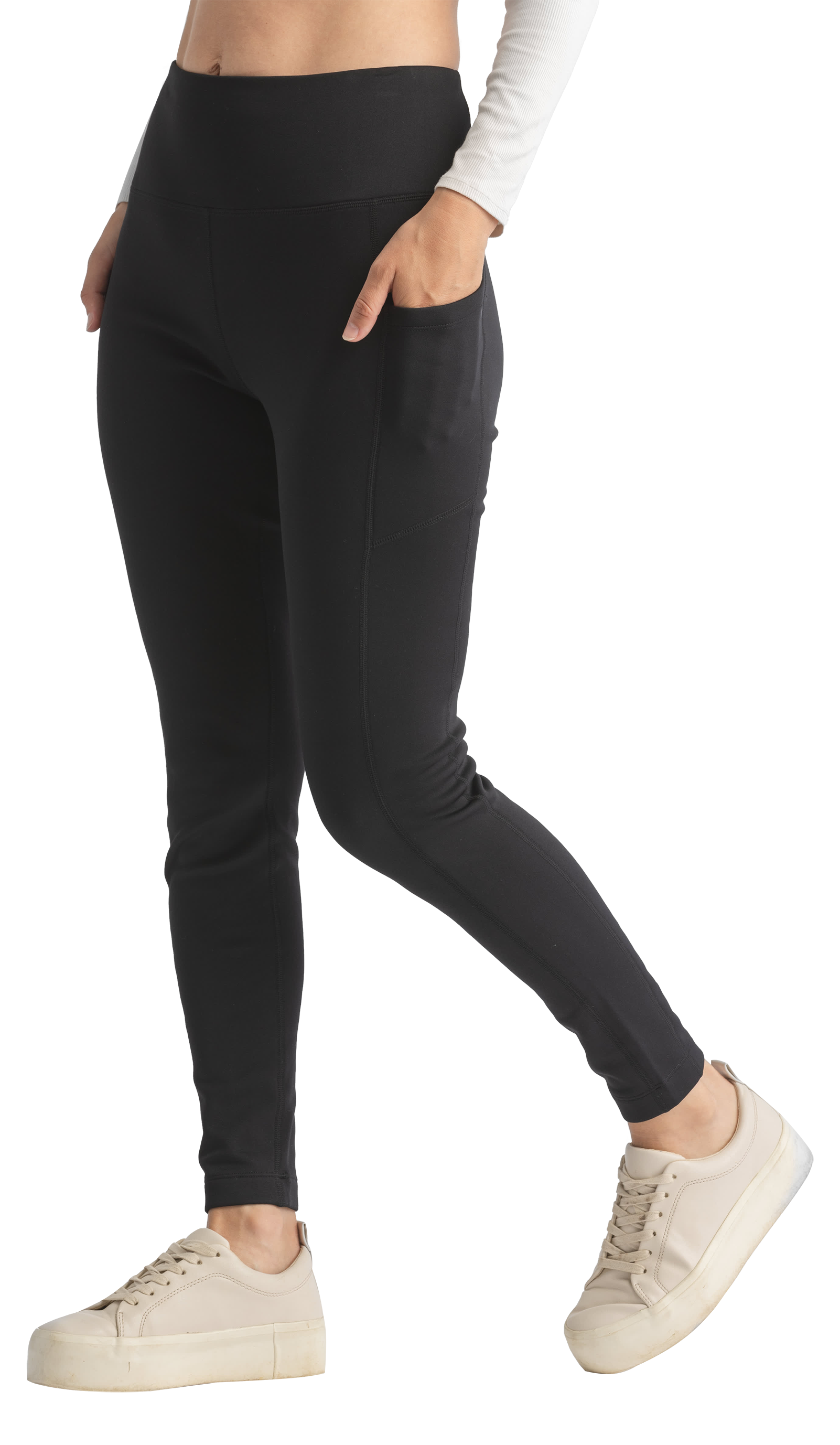 Image of LIV Outdoor Freerider Stretch Scuba Fleece Leggings for Ladies - Black - XS